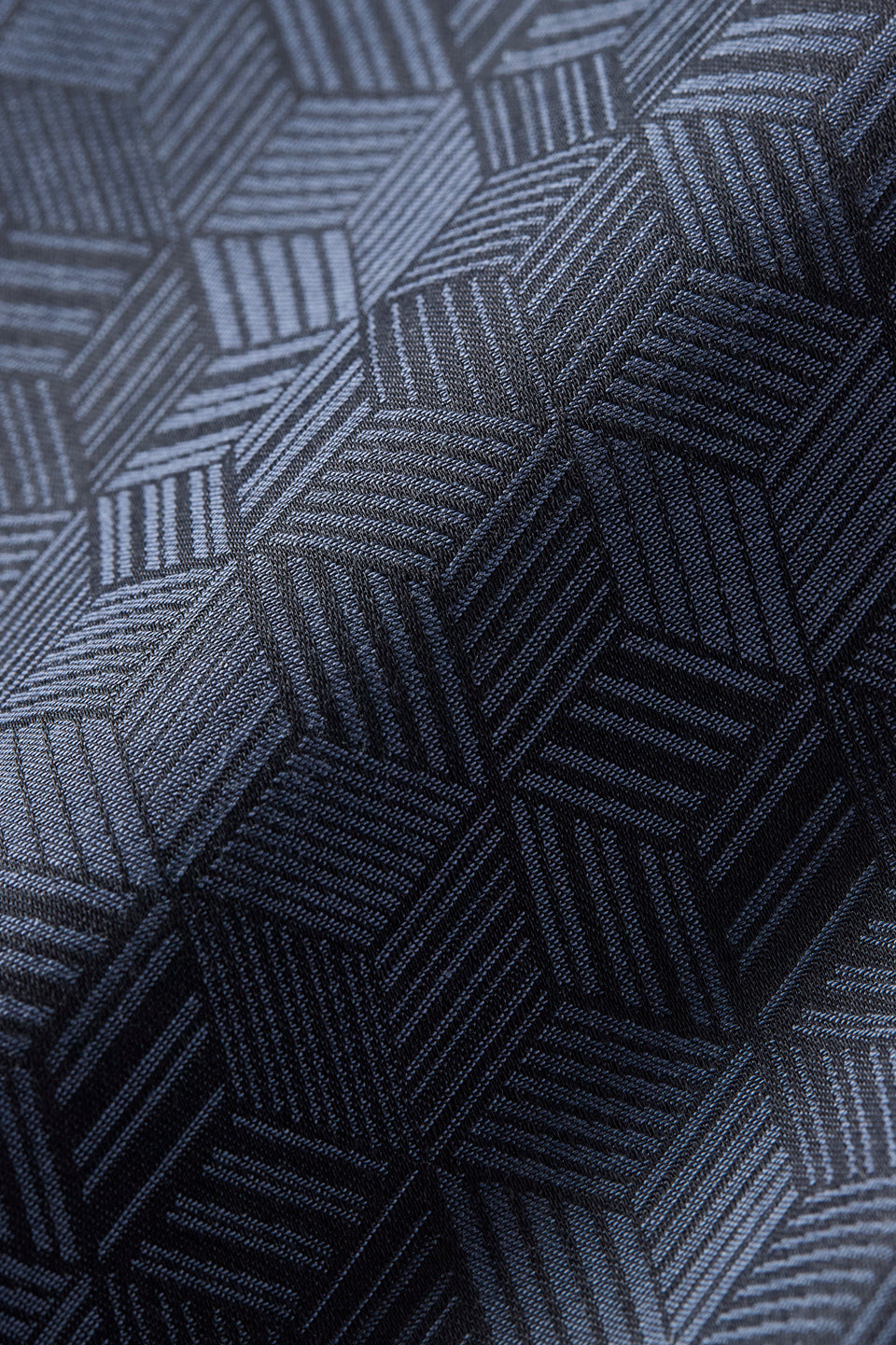 Luxury Jacquard | Morgenmantel lang - labyrinth dark