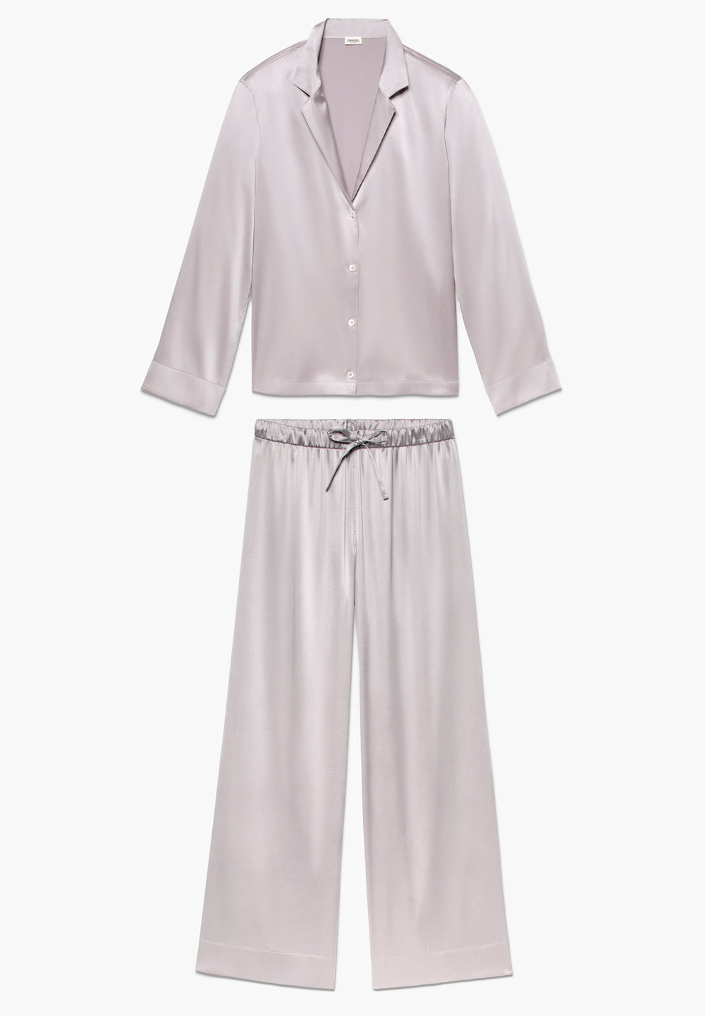 Luxury Silk | Pyjama lang - silver lilac