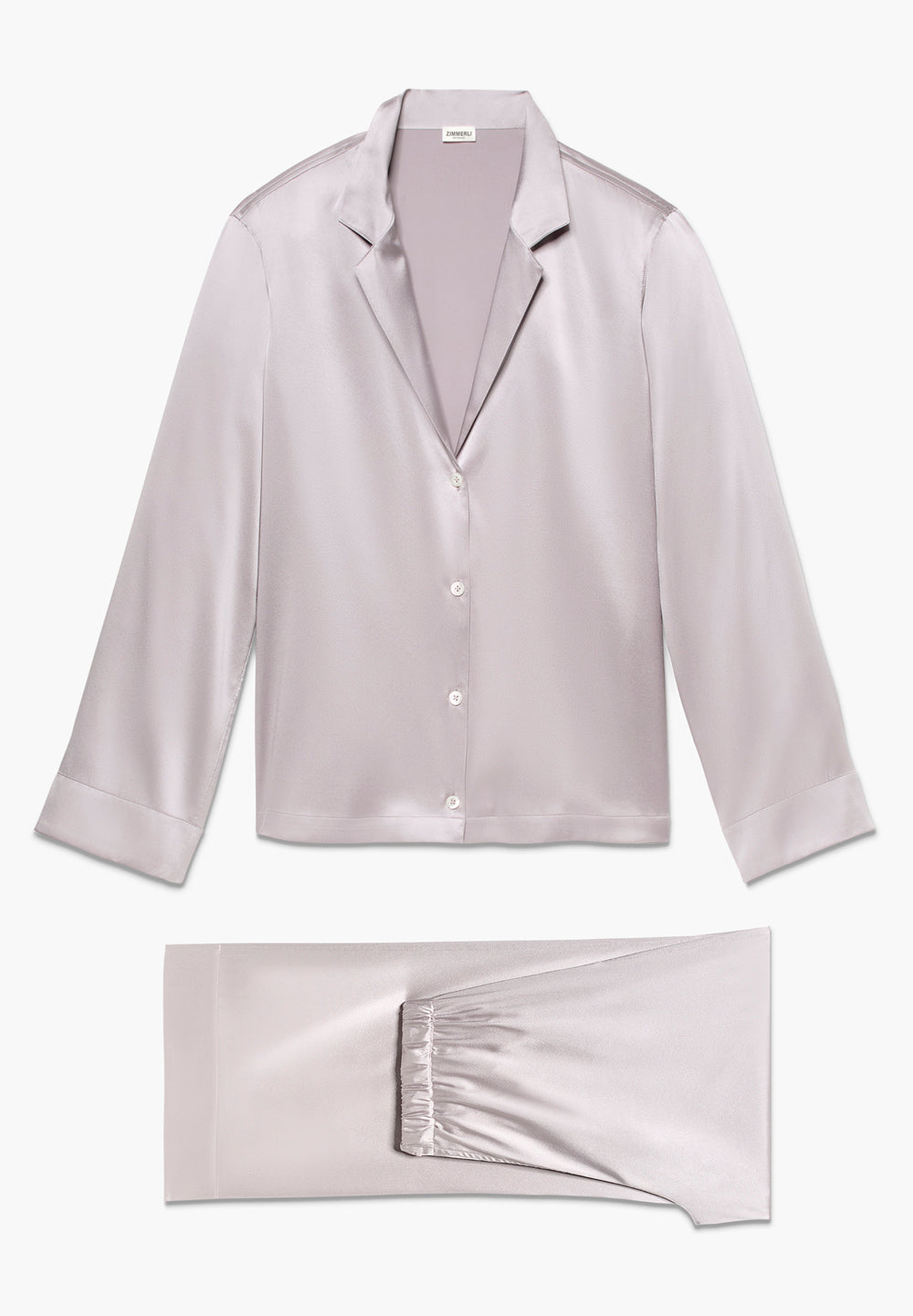 Luxury Silk | Pyjama lang - silver lilac
