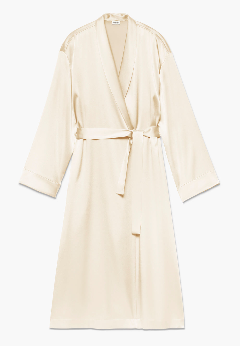 Luxury Silk | Morgenmantel lang - pearl