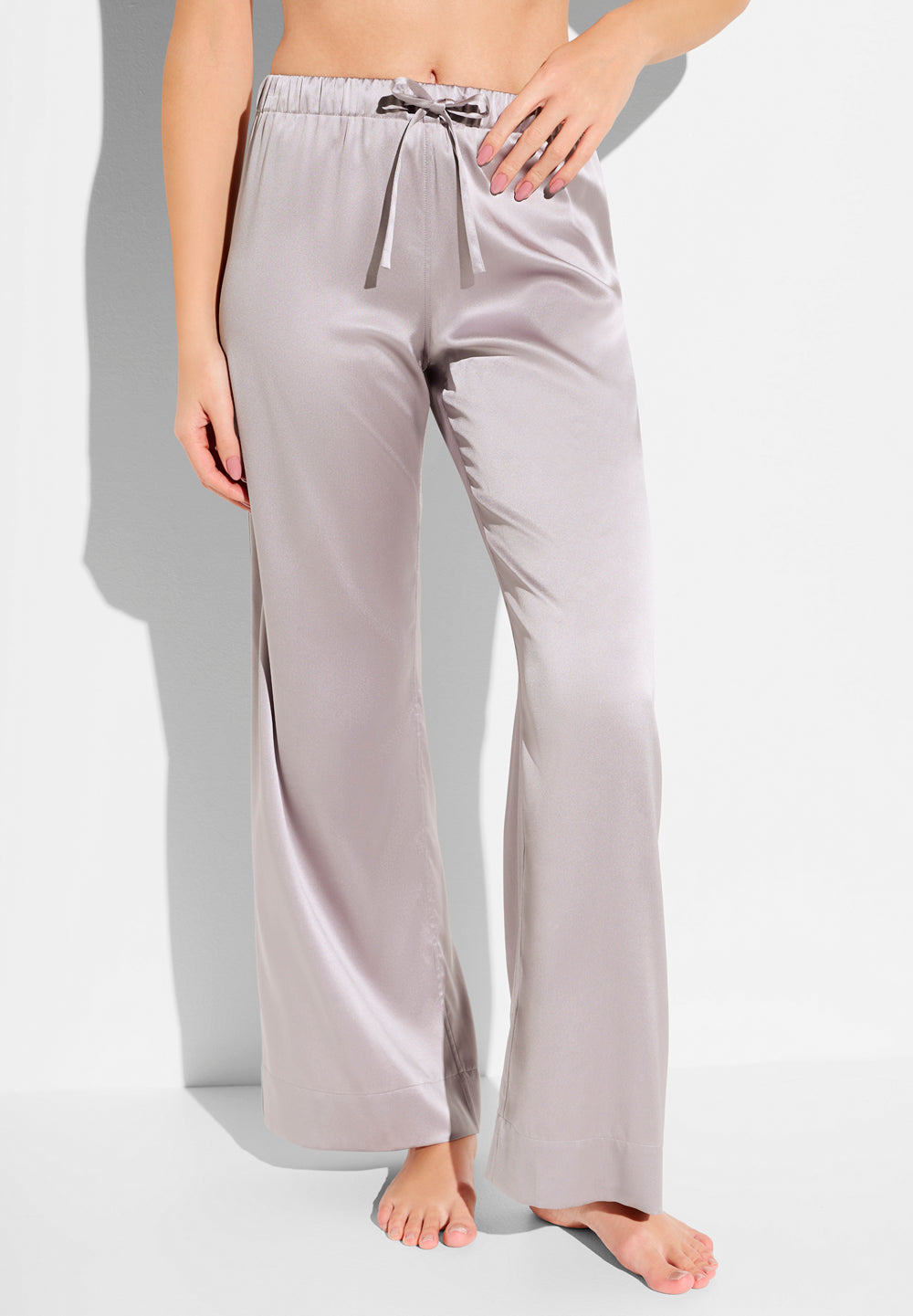 Luxury Silk | Hose lang - silver lilac