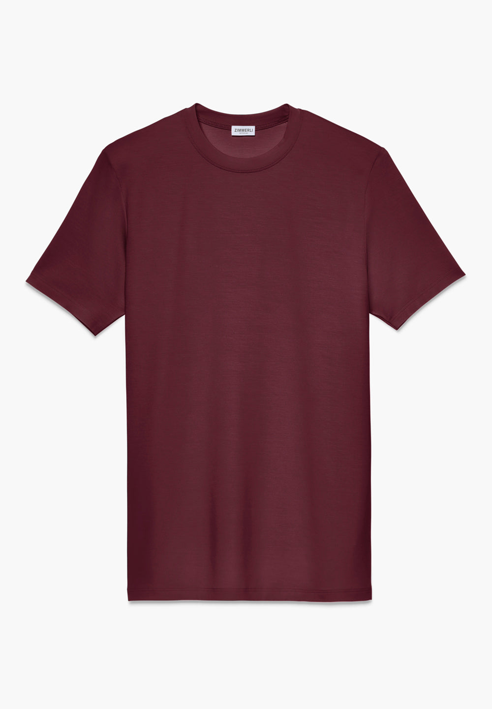 Pureness | T-Shirt kurzarm aus Modal, Body Fit - ruby wine