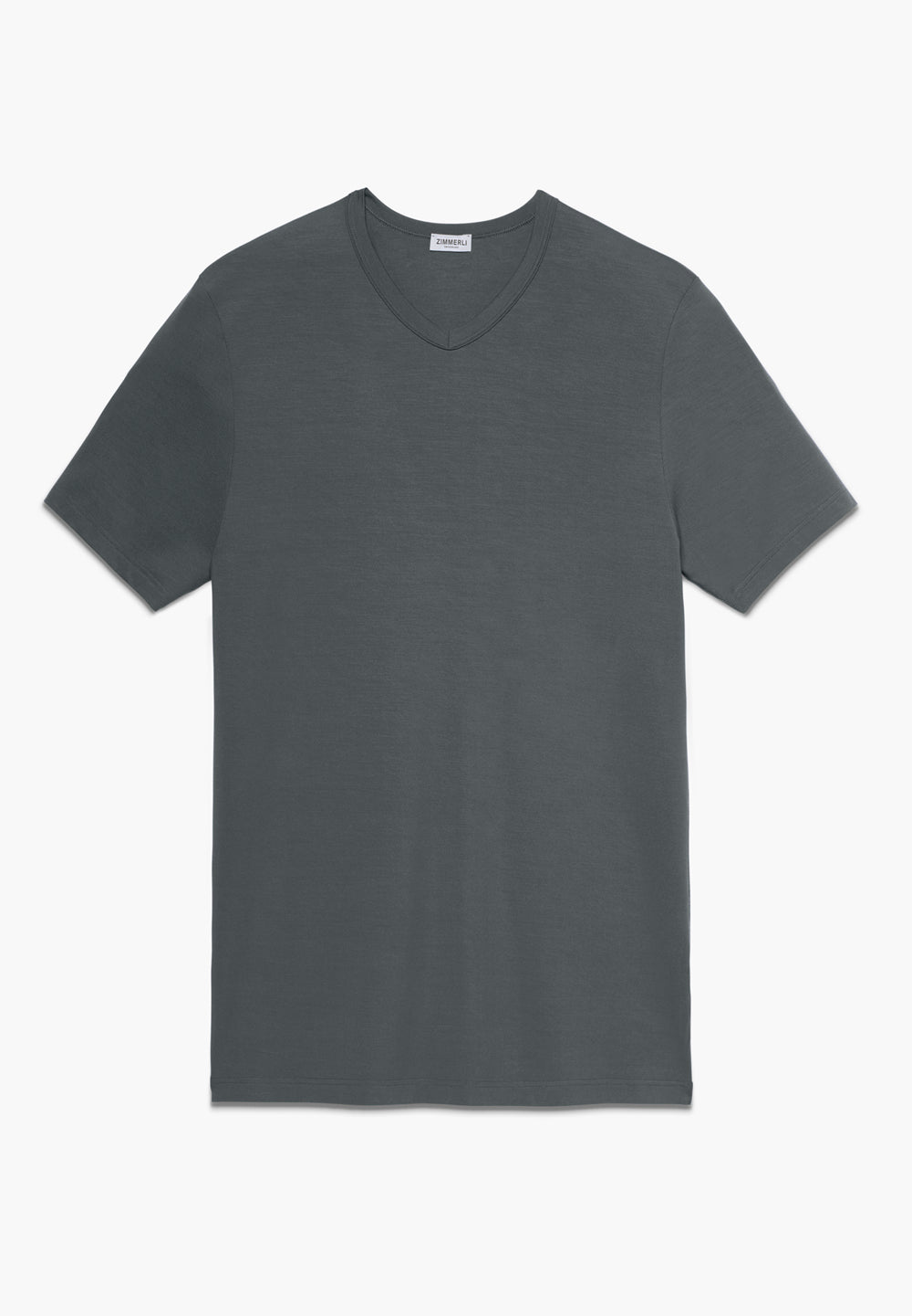 Pureness | T-Shirt kurzarm V-Ausschnitt aus Modal, Body Fit - rock