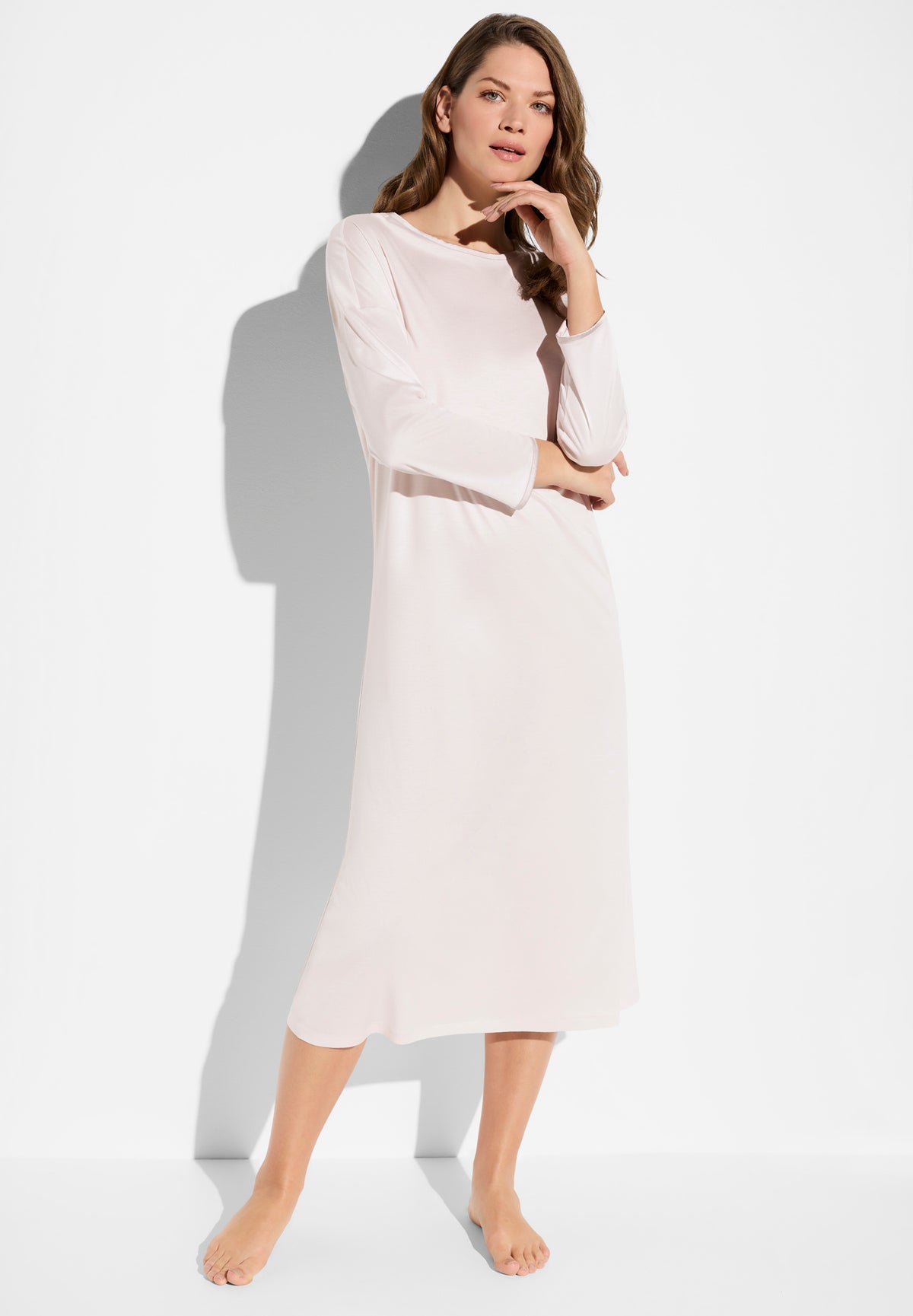 Silk Dreams | Sleepshirt 3/4-Ärmel - light rose