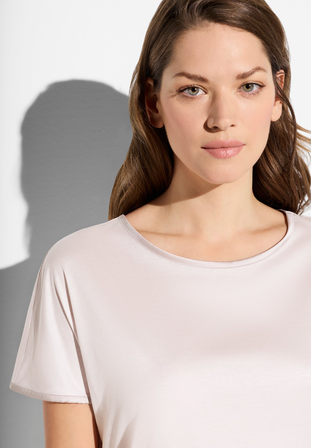 Silk Dreams | Sleepshirt kurzarm - light rose