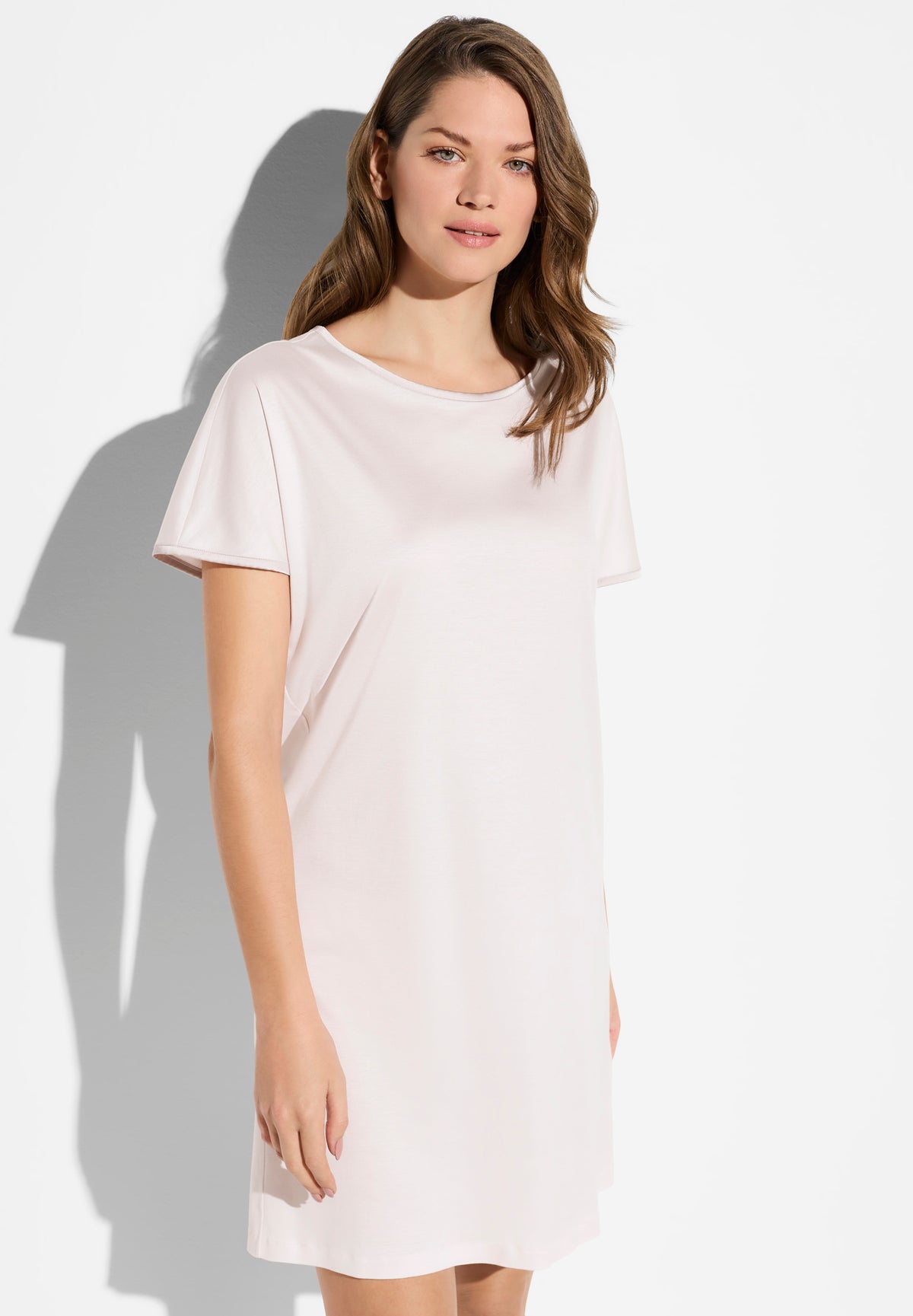Silk Dreams | Sleepshirt kurzarm - light rose
