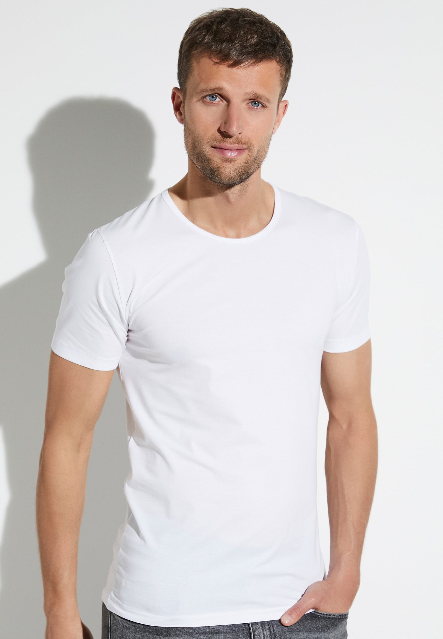 Pure Comfort  T-Shirt Short Sleeve - white - Zimmerli of Switzerland  (Schweiz)