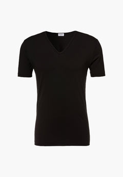 Zimmerli ヅィメリー T-SHIRT VN SS サイズM Pure Comfort | T-Shirt Short Sleeve V-Neck - black - ZIMMERLI