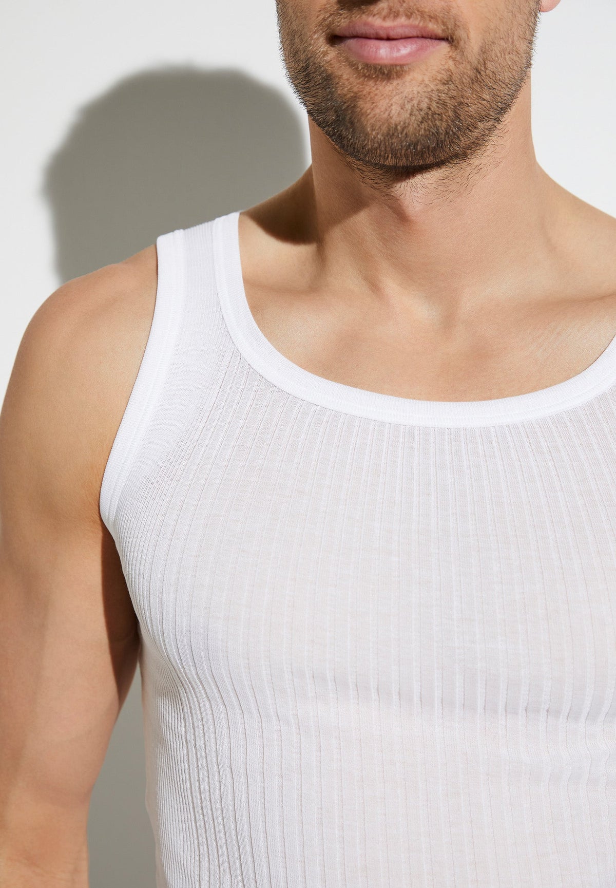 Men's Essential Ribbed Tank, Men's Tops