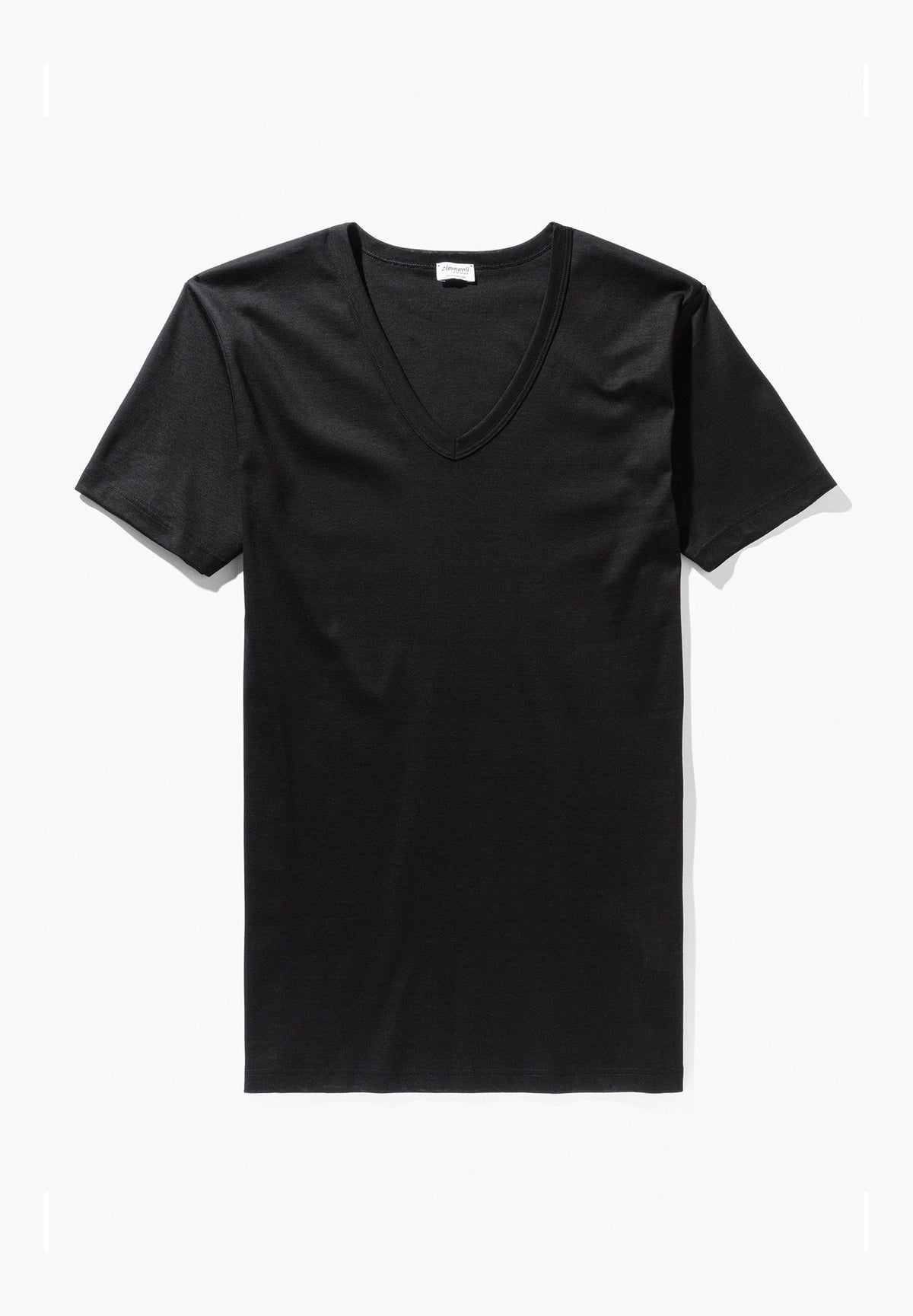 Business Class | T-Shirt kurzarm V-Ausschnitt - black