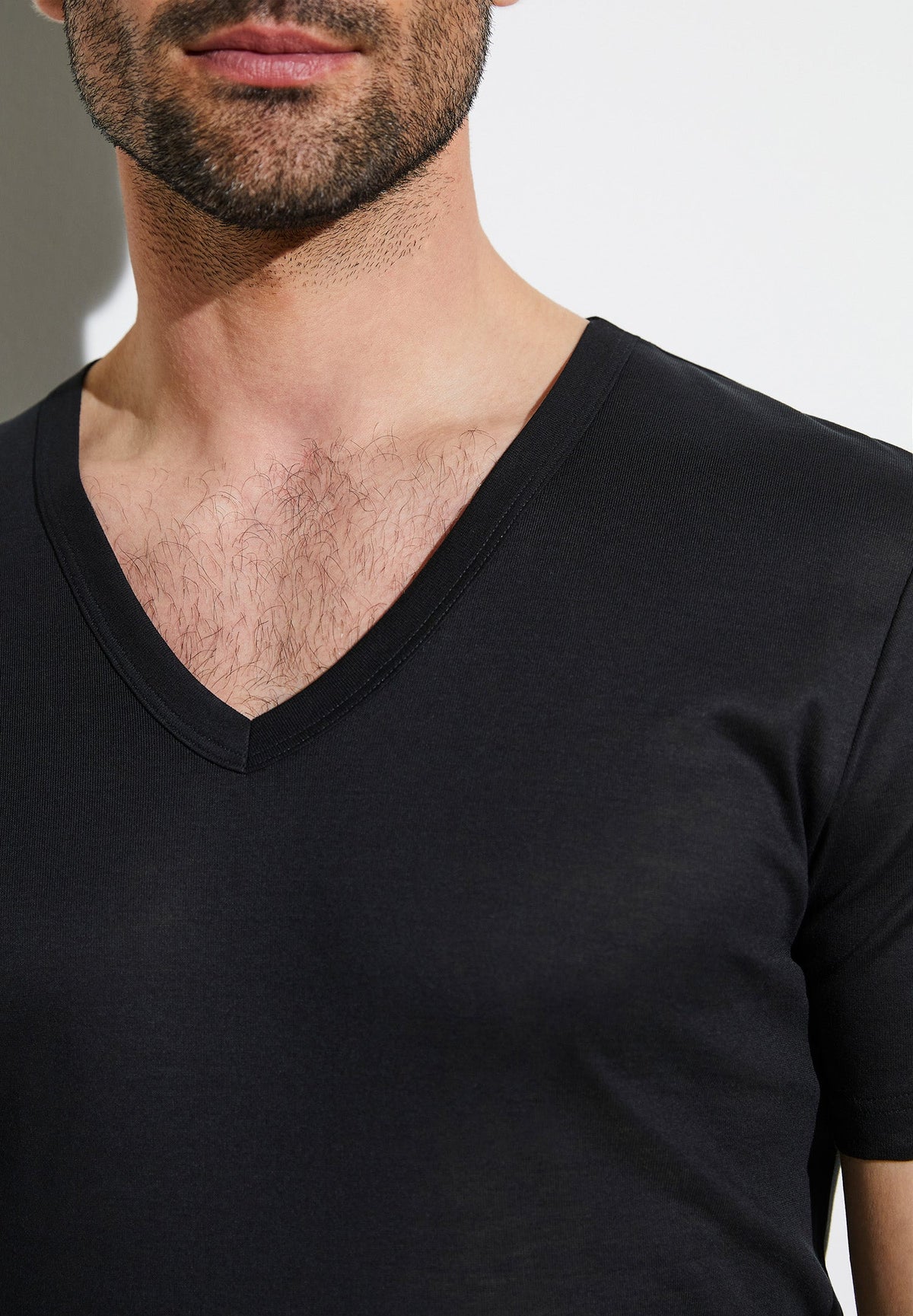 Business Class | T-Shirt Short Sleeve V-Neck - black