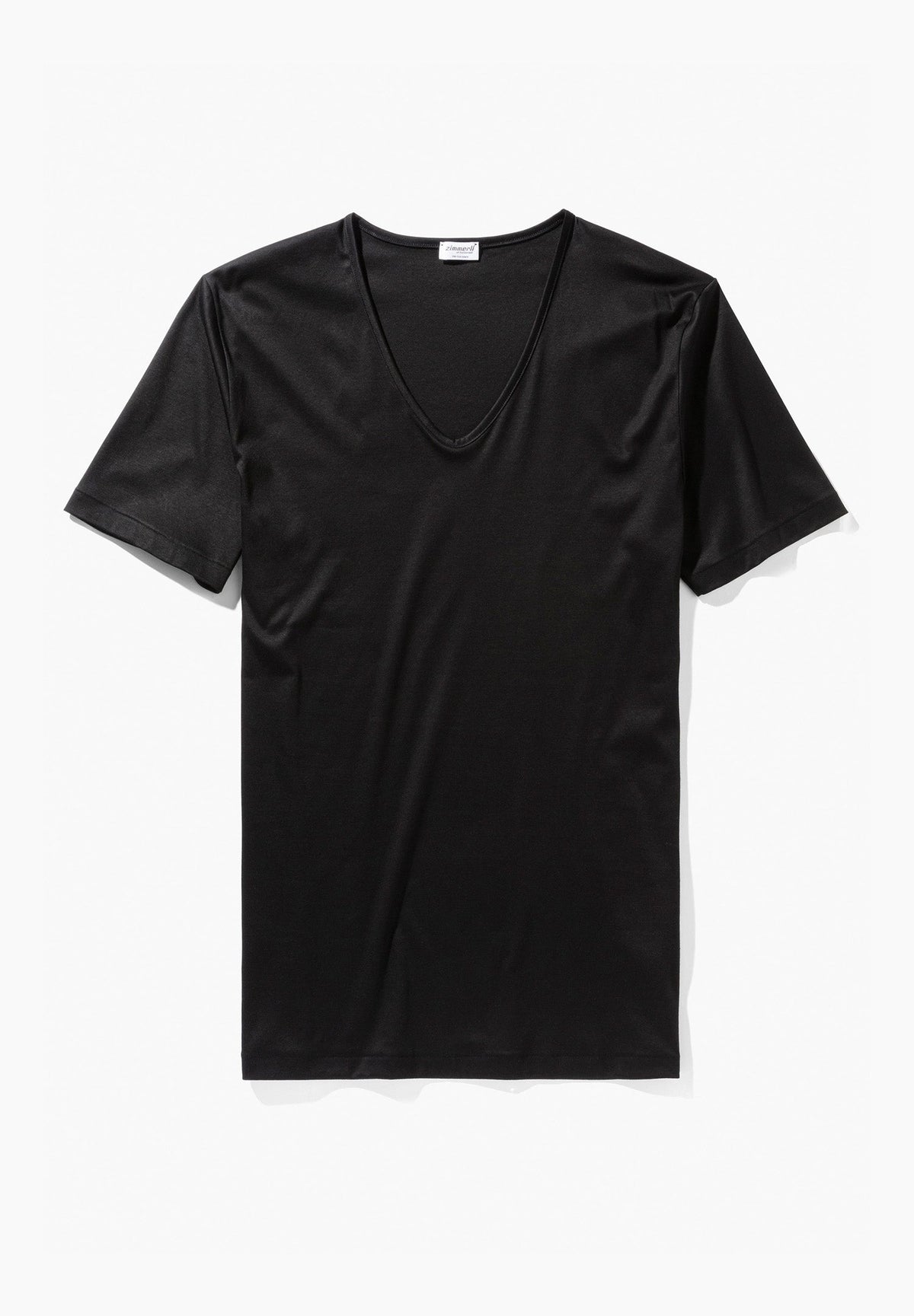 Sea Island | T-Shirt kurzarm V-Ausschnitt - black