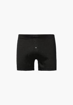 Sea Island | Boxer Shorts, open fly - black - ZIMMERLI SWITZERLAND