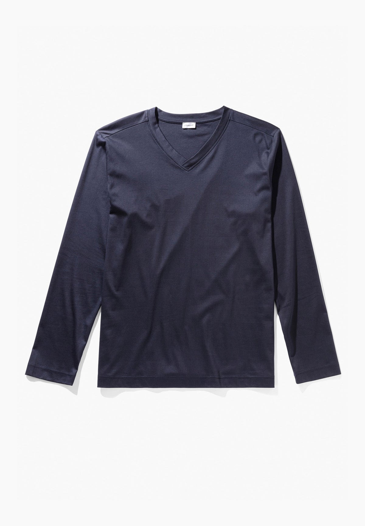 Supreme Green Cotton  T-Shirt Long Sleeve V-Neck - navy - Zimmerli of  Switzerland (Schweiz)