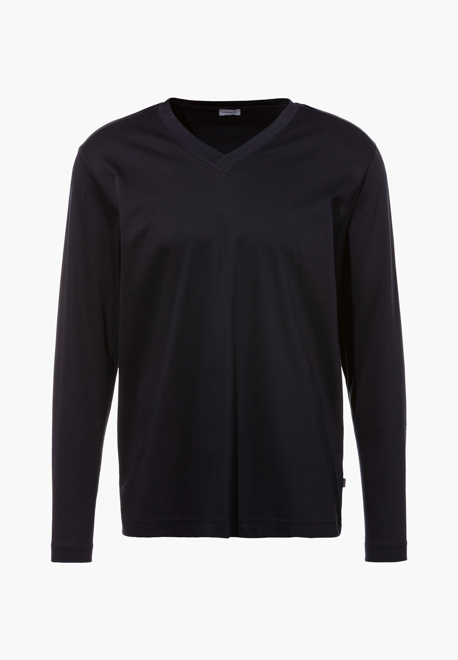 Supreme Green Cotton | T-Shirt Long Sleeve V-Neck - navy