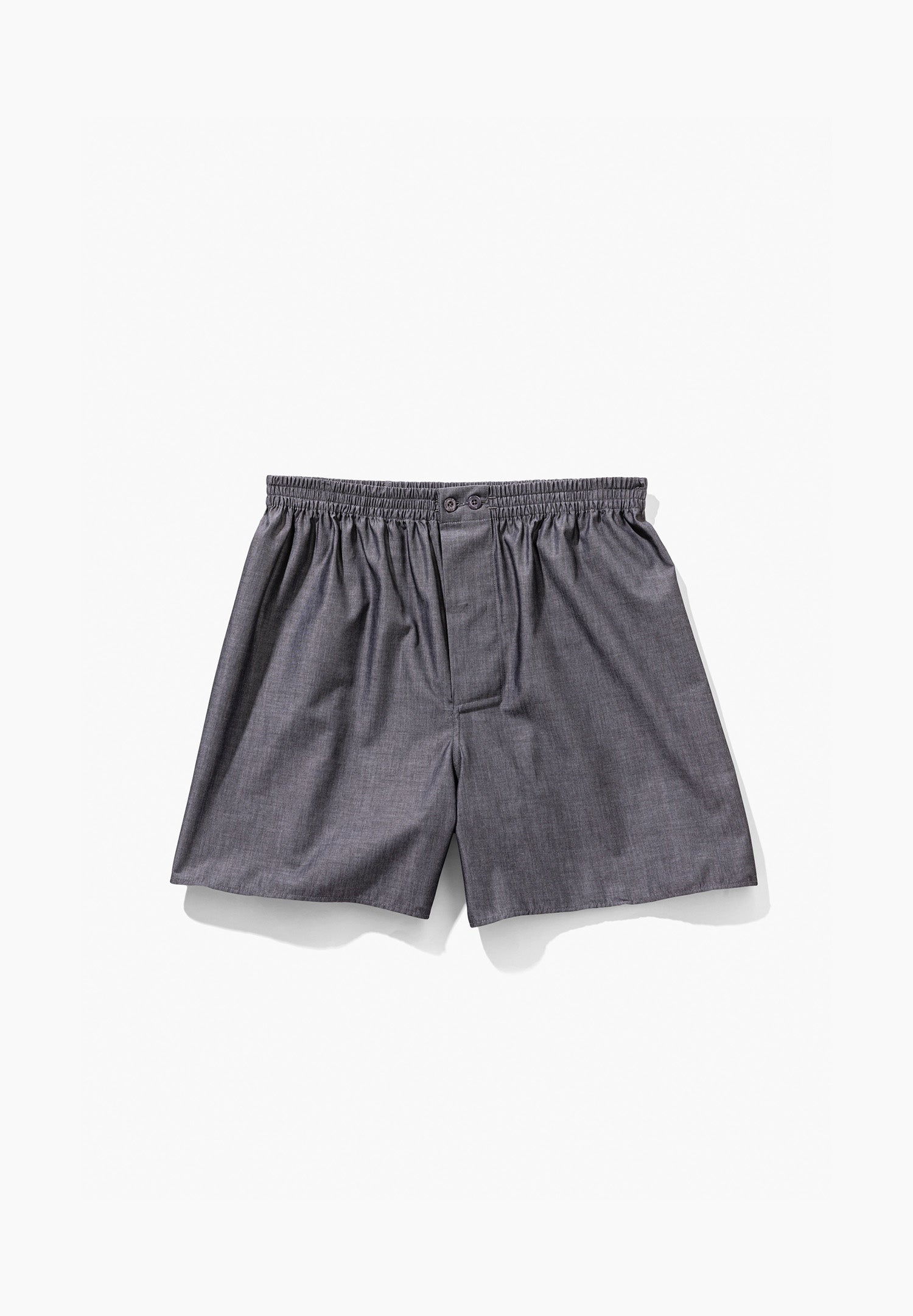 Cotton Poplin Boxer Shorts | 100% Cotton, Woven, Relaxed Fit, Dark