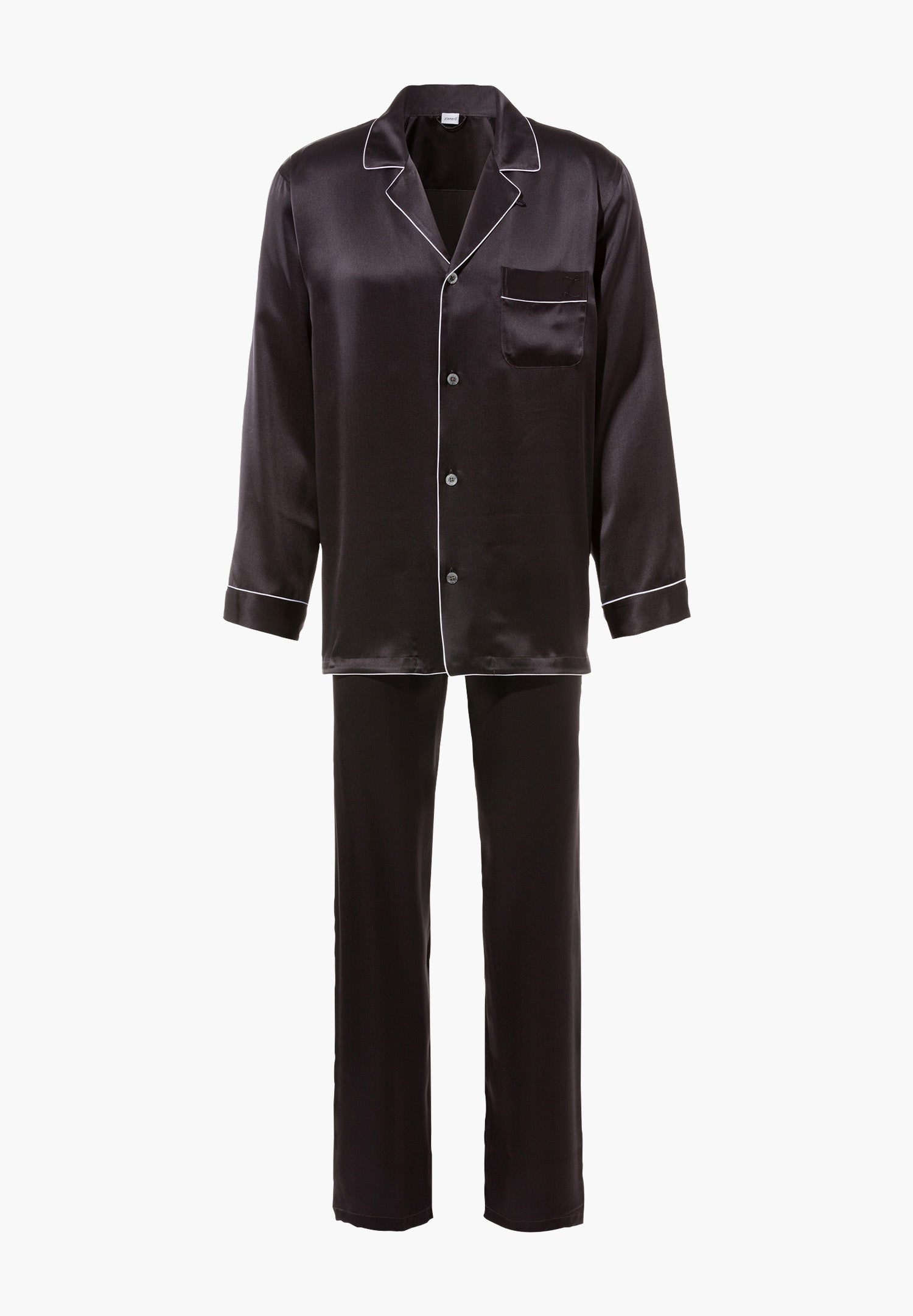 Silk Nightwear | Pyjama Long - anthrazit