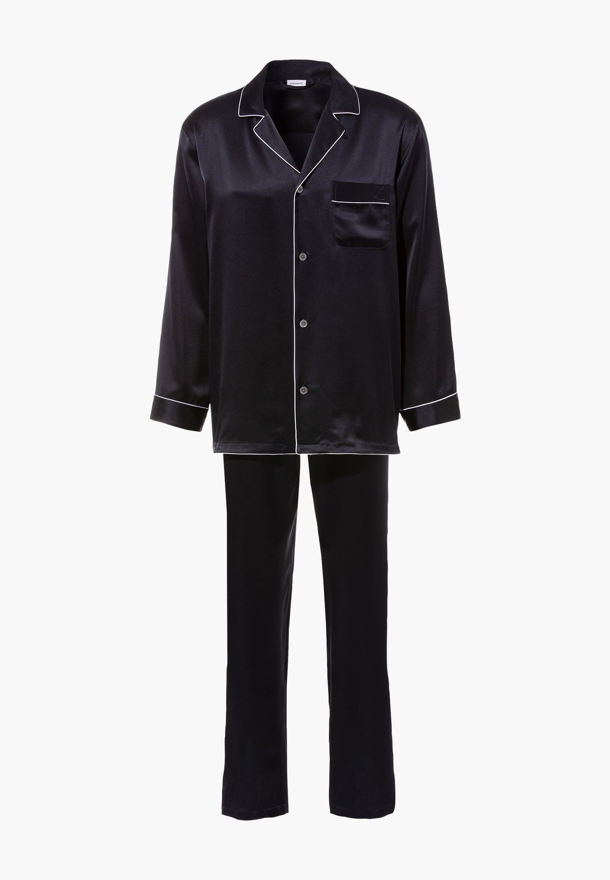 Silk Nightwear | Pyjama Long - navy