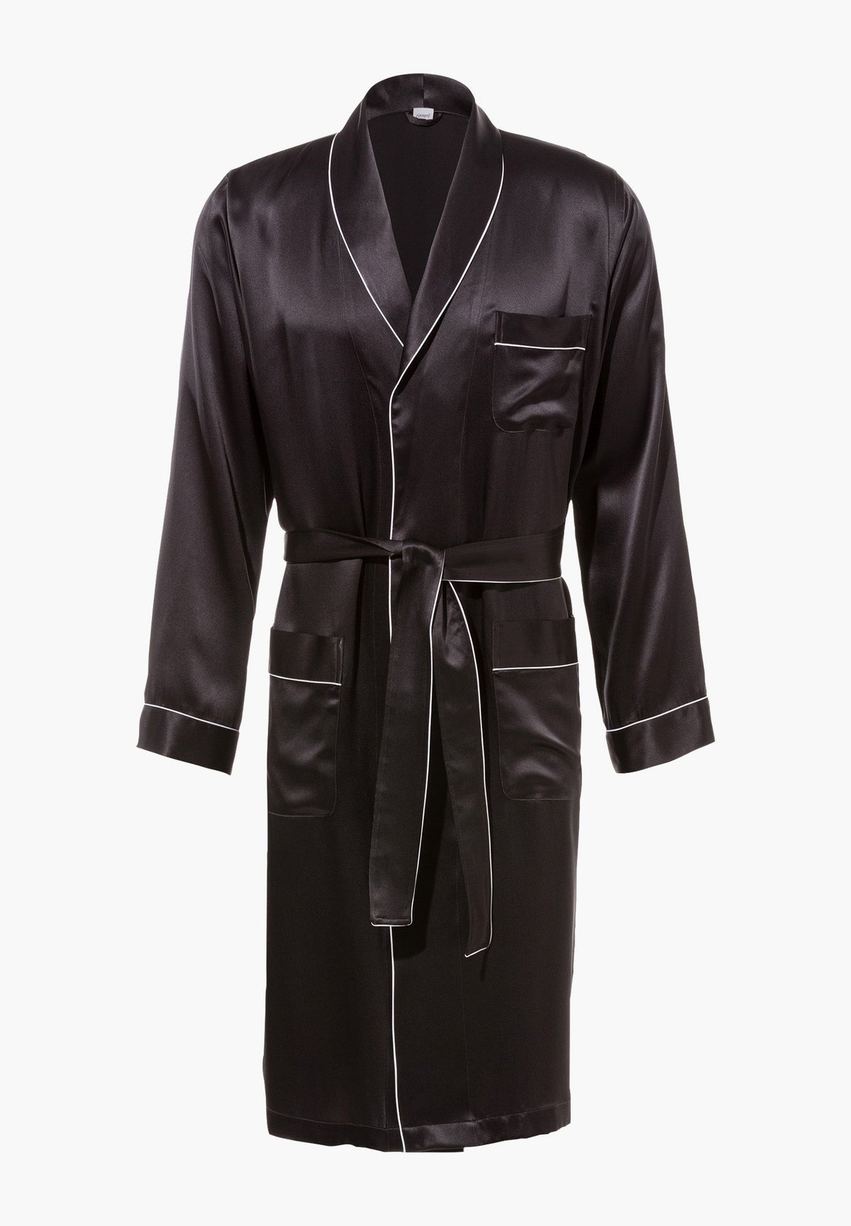 Silk Nightwear | Robe de chambre longue - anthrazit