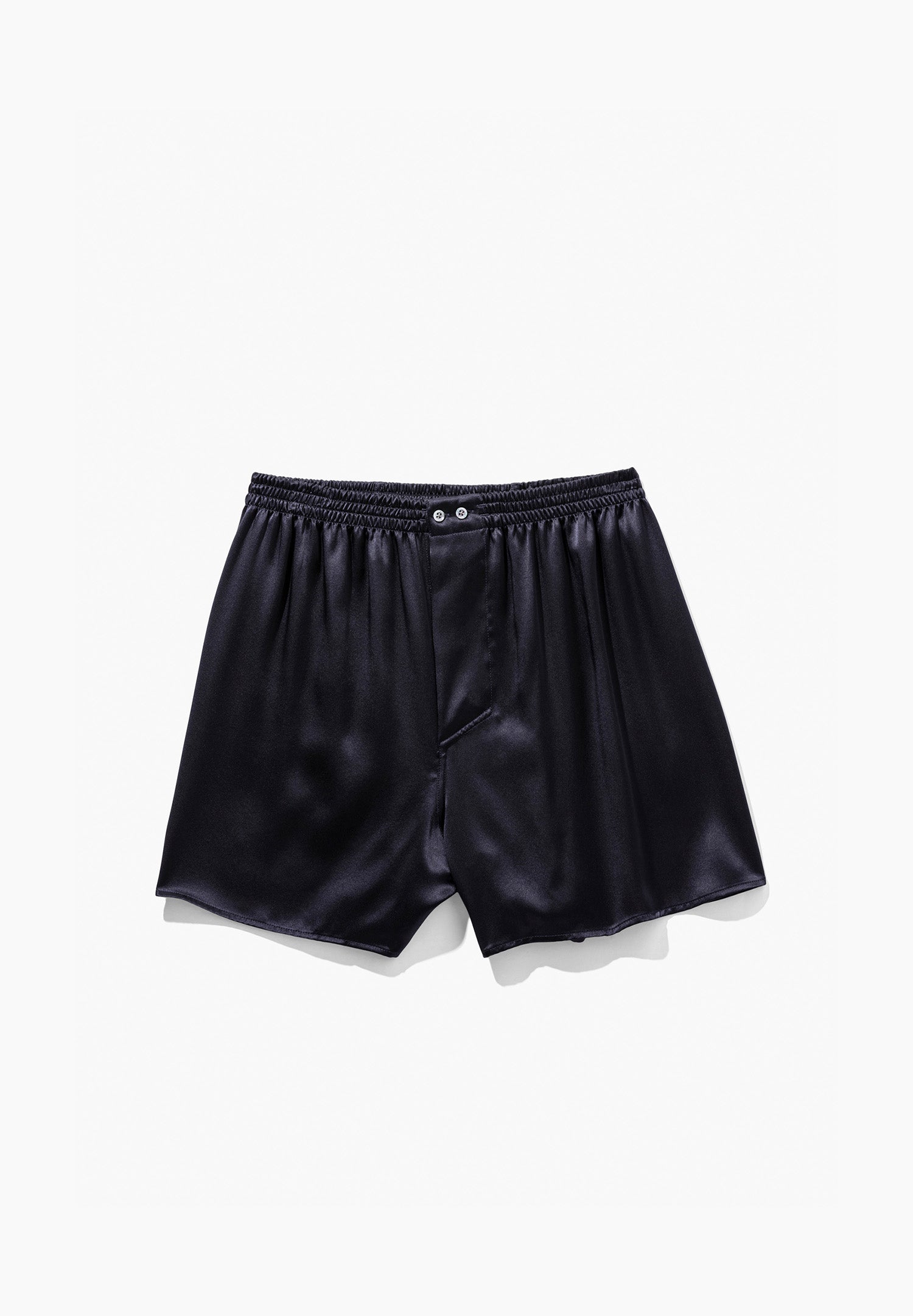 Silk Boxer Shorts | 100% Silk, Woven, Relaxed Fit, Navy - ZIMMERLI