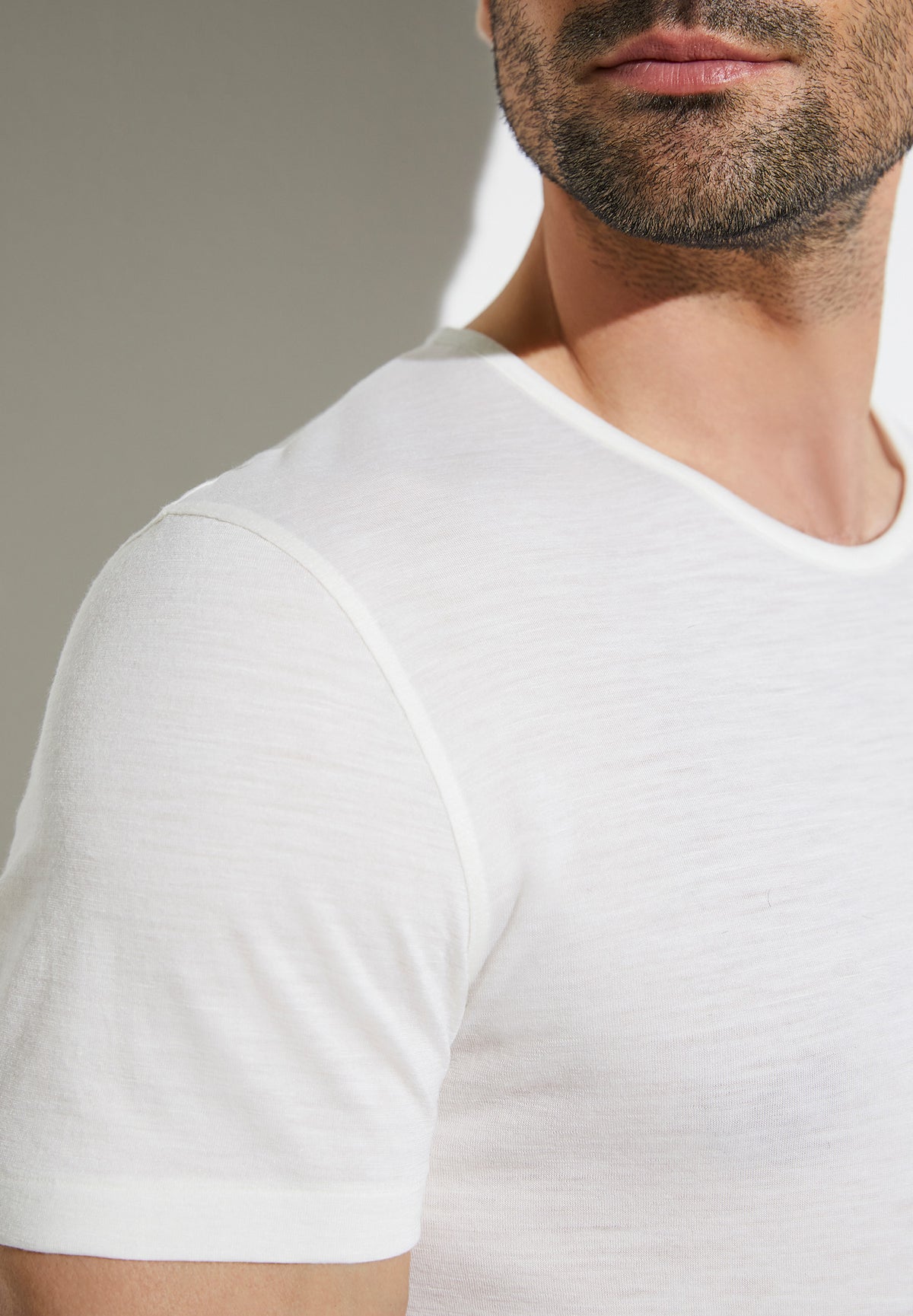 Wool &amp; Silk | T-Shirt Short Sleeve - écru