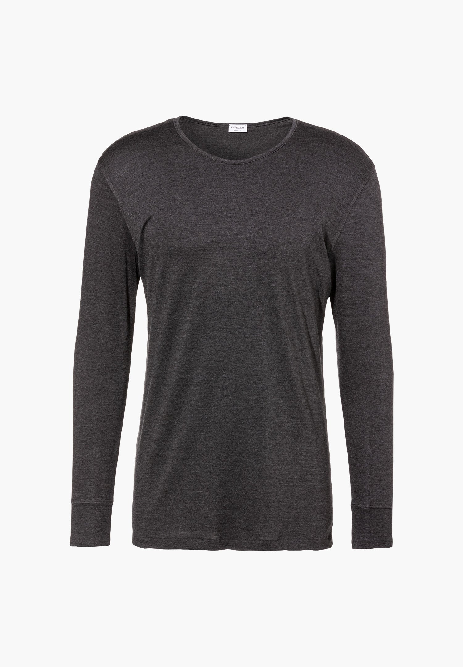 Wool & Silk | T-Shirt Long Sleeve - charcoal