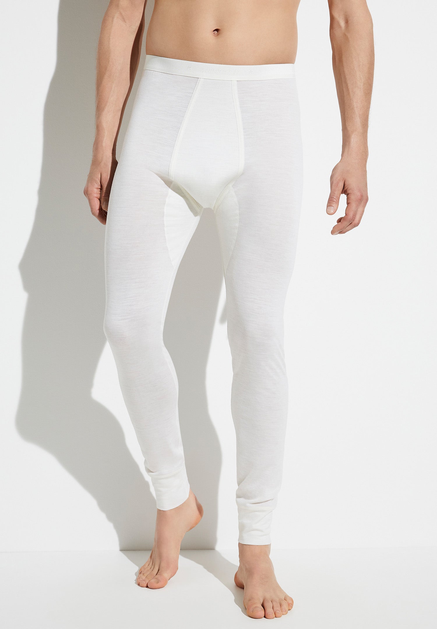 Wool & Silk  Long Johns - écru - Zimmerli of Switzerland (Schweiz)