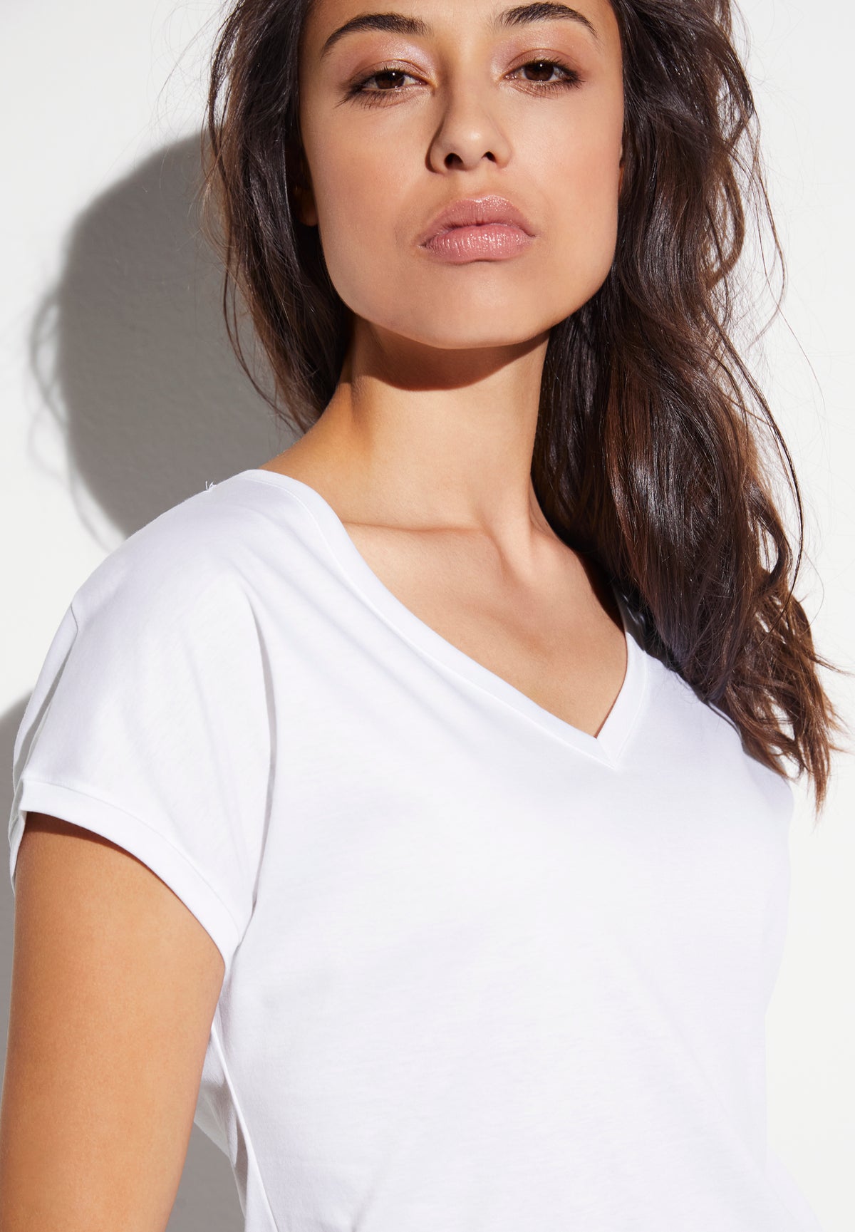 Sea Island | T-Shirt à manches courtes col en V - white