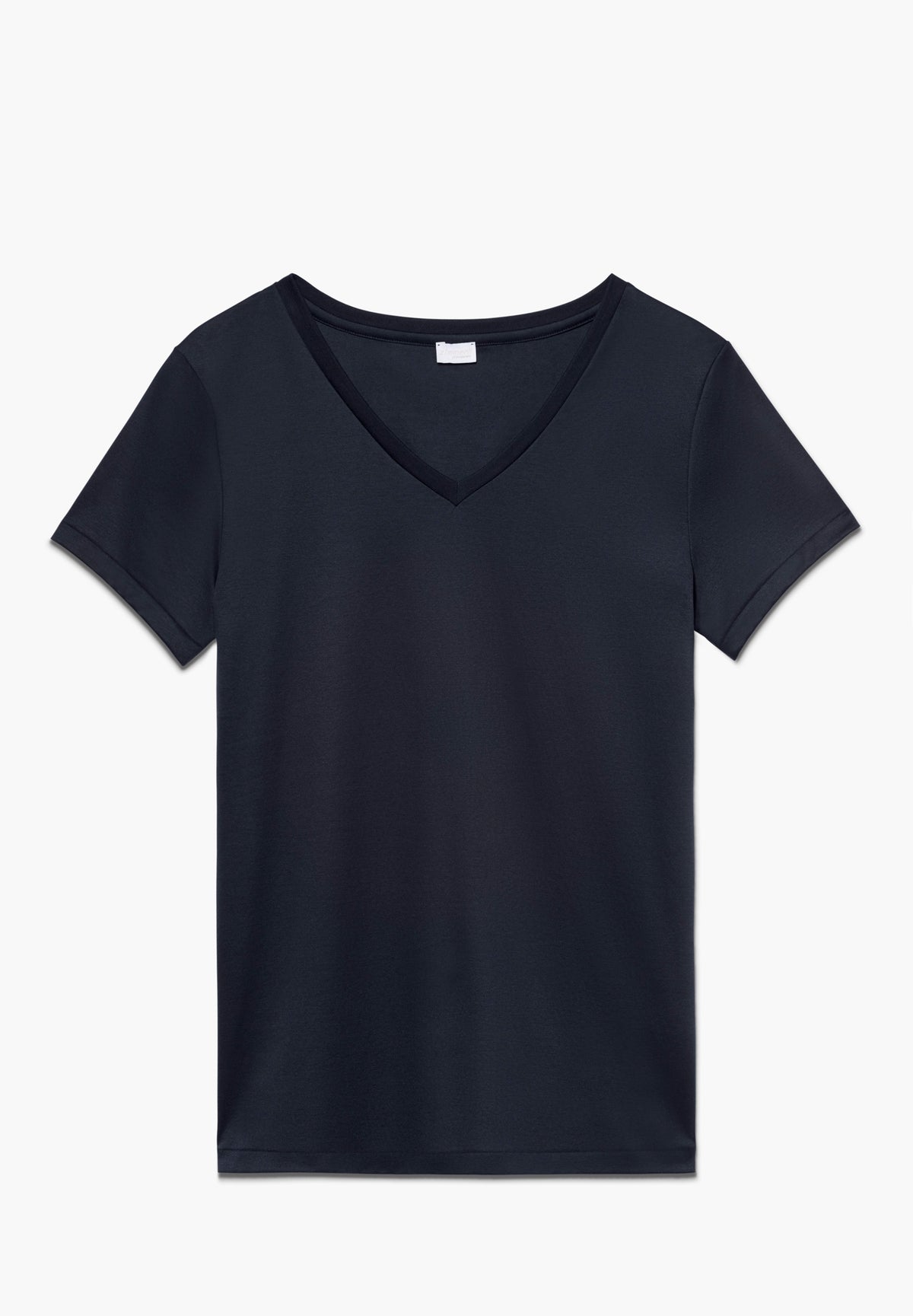 Sea Island | T-Shirt kurzarm V-Ausschnitt, Swissmade Ready-to-Wear für Damen - navy