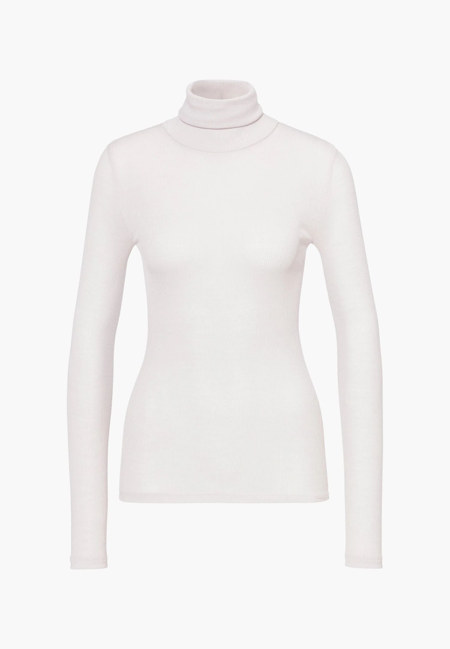 Wool & Silk | Roll Neck Long Sleeve - dove
