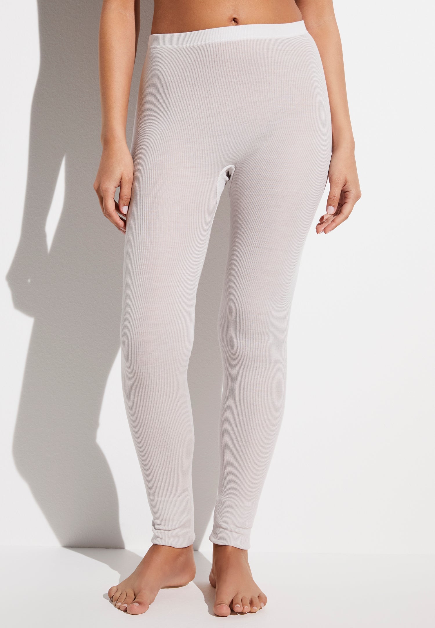 Ladies Leggings White Leggings M&s Women White Solid Woolen