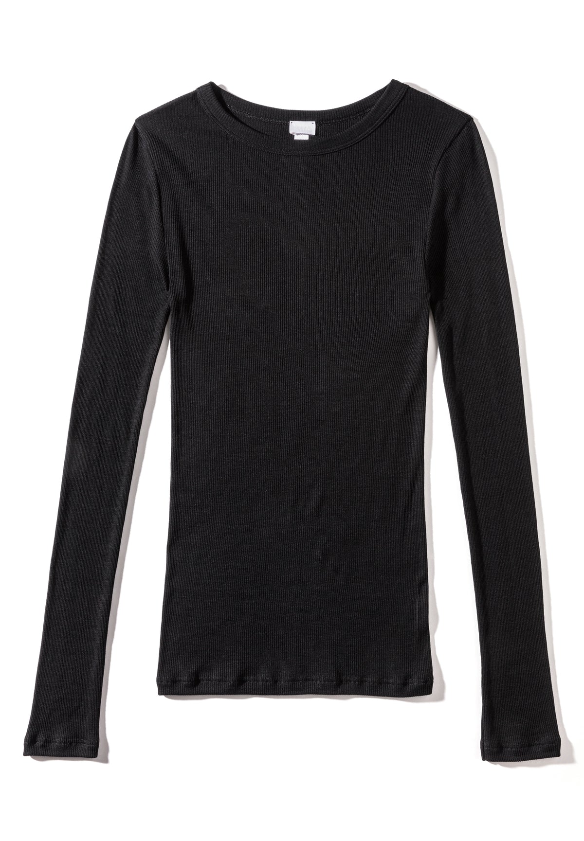 Wool &amp; Silk | T-Shirt Long Sleeve - black