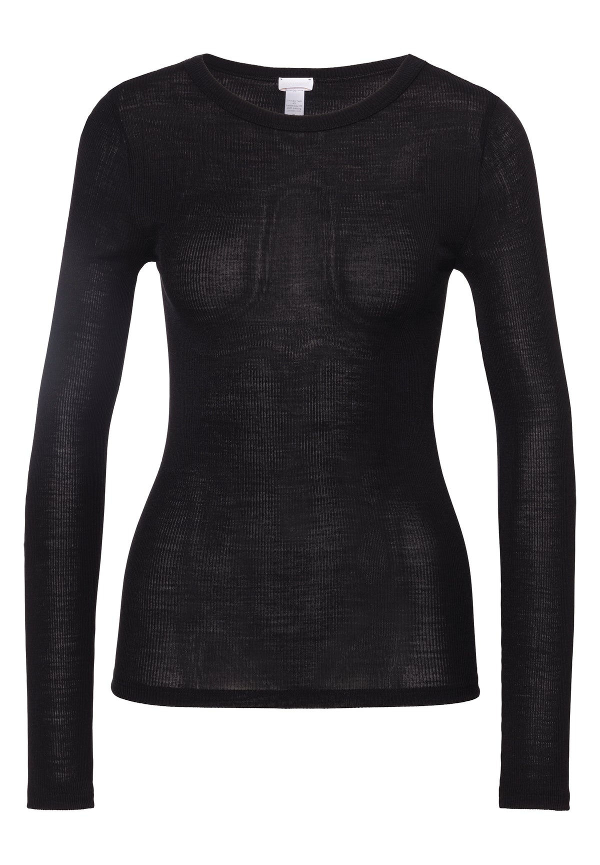 Wool &amp; Silk | T-Shirt Long Sleeve - black
