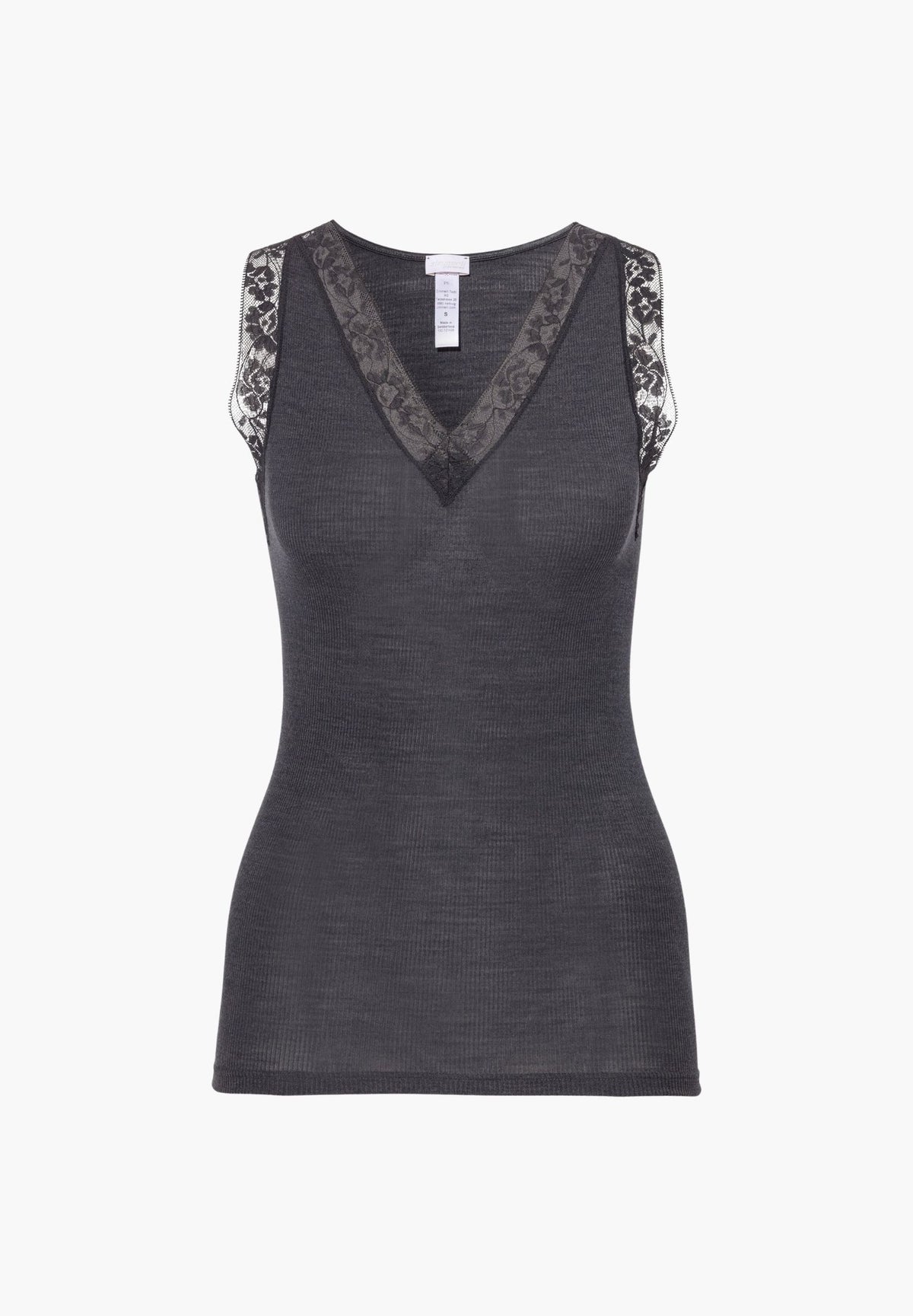 Wool & Silk | Top - anthrazit