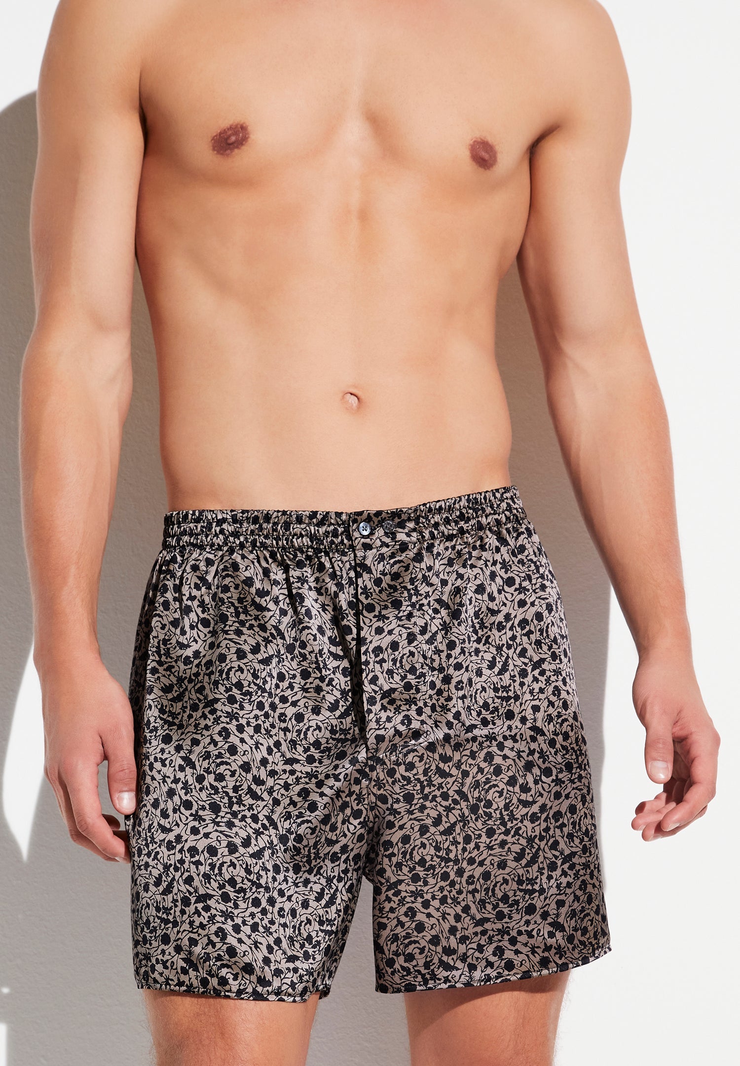 zimmerli ヅィメリー BOXER-SHORT OPEN サイズS Sea Island | Boxer Shorts, open fly - black - Zimmerli of
