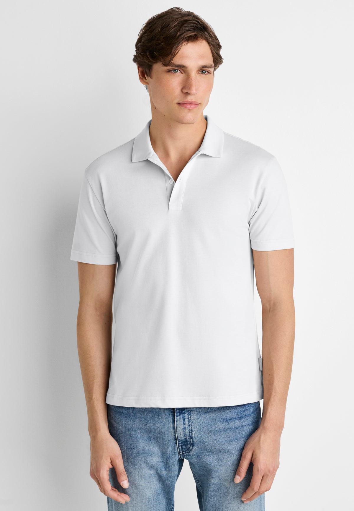 Piqué Lounge | Poloshirt short sleeve - white