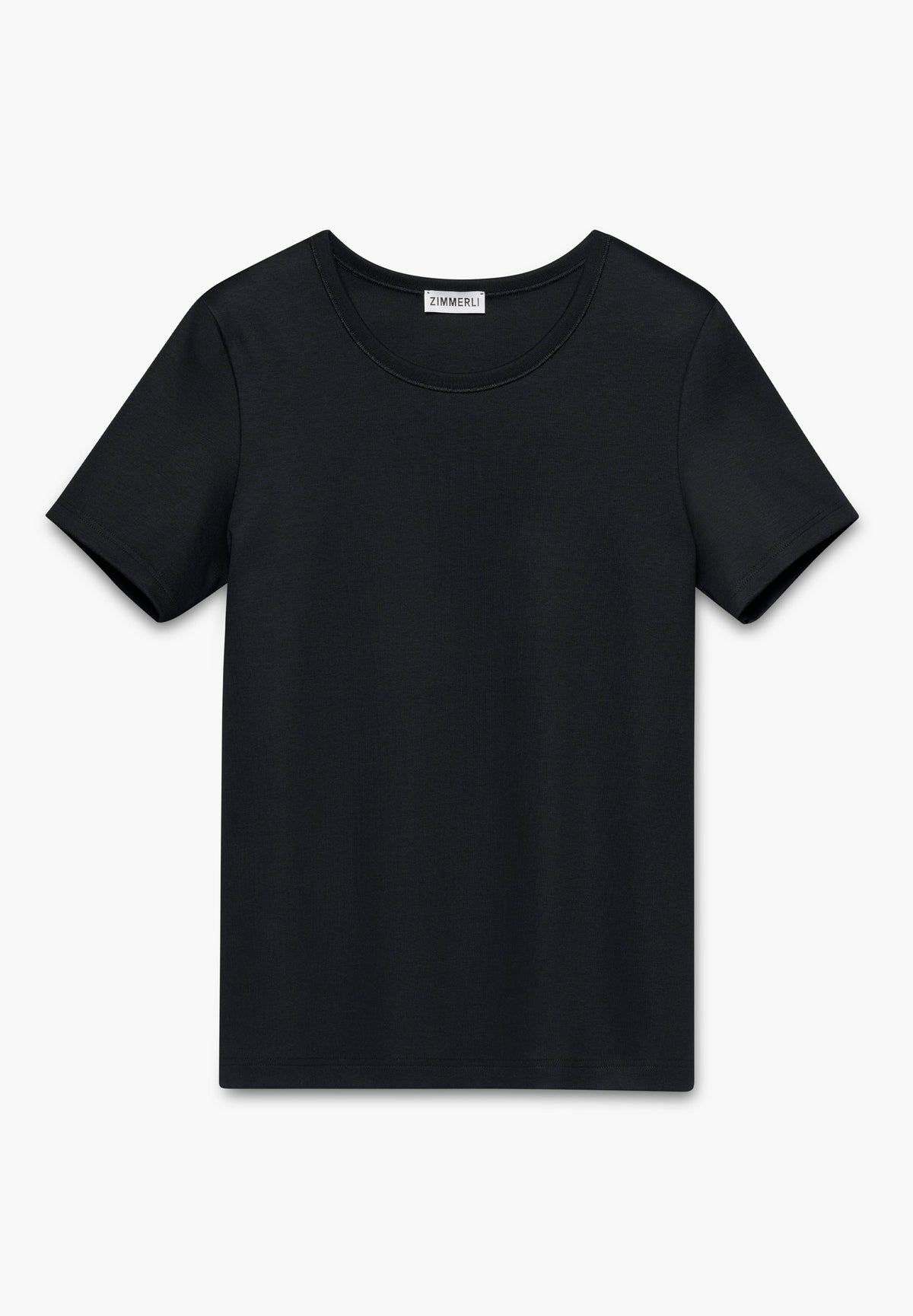 Pima Cotton | T-shirt à manches courtes, Swissmade Ready-to-Wear pour femme - noir