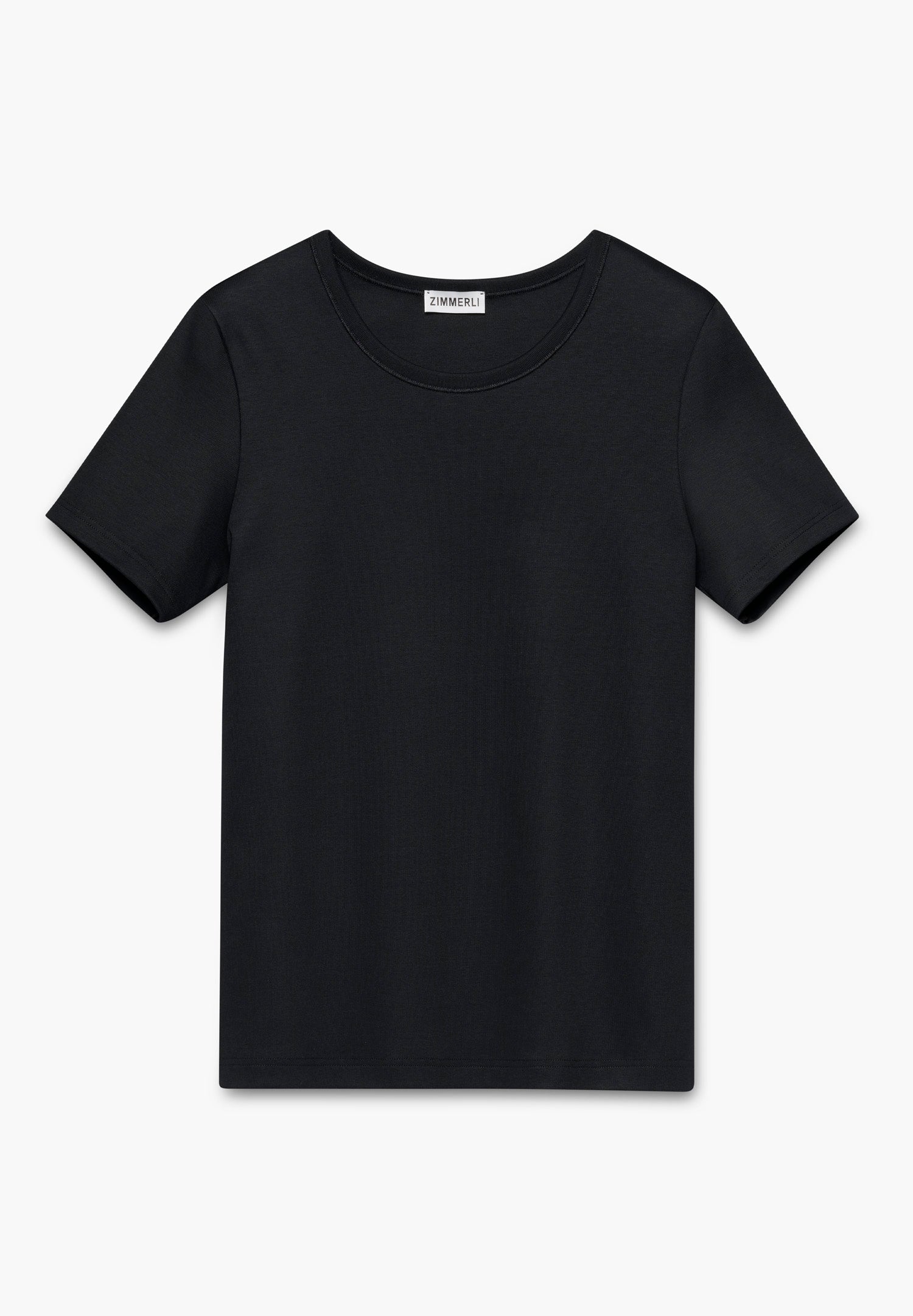 Pima Cotton | T-shirt short sleeve, Swissmade Ready-to-Wear for women - black