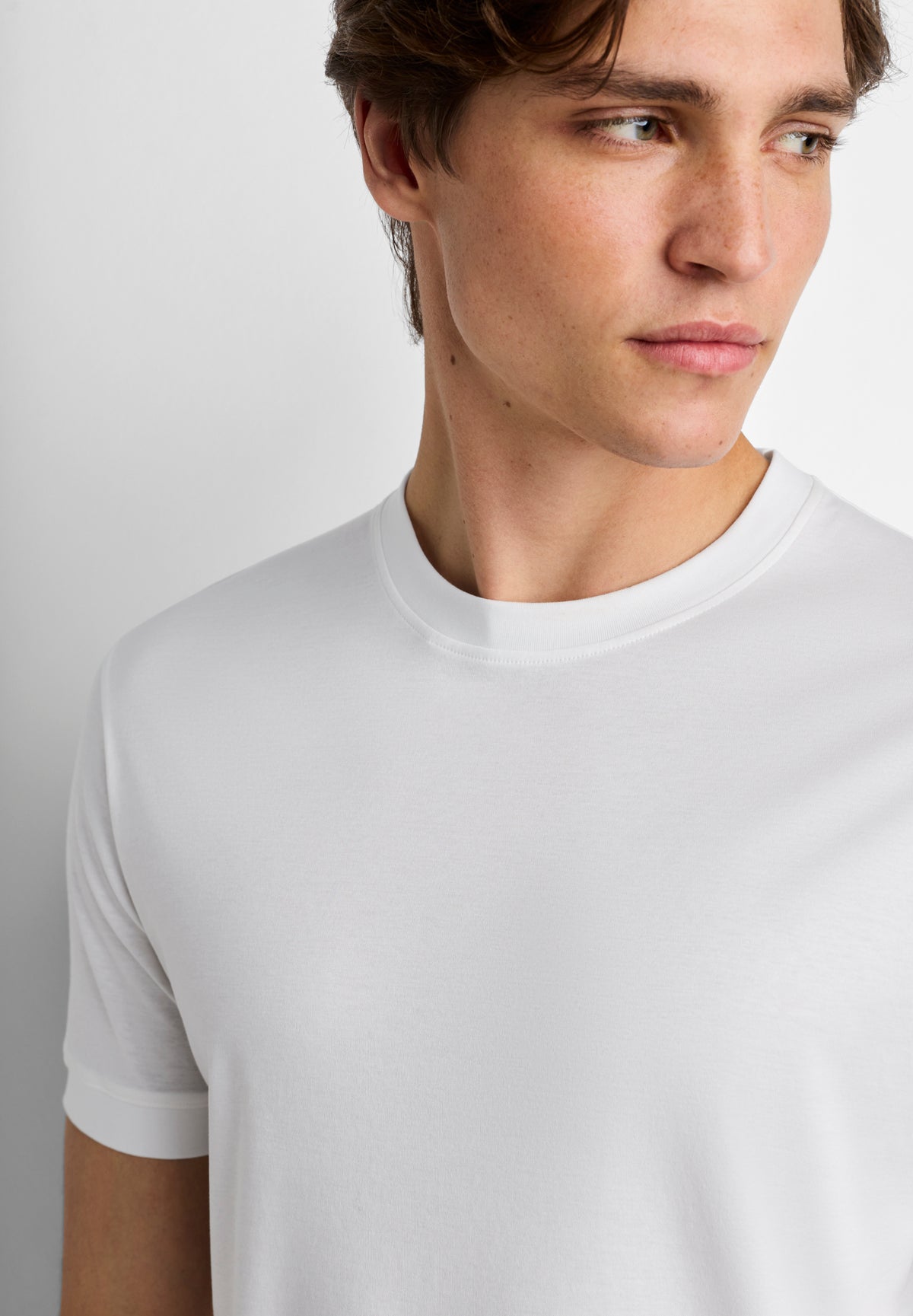 Sea Island | T-Shirt kurzarm, Swissmade Ready-to-Wear für Herren - weiss
