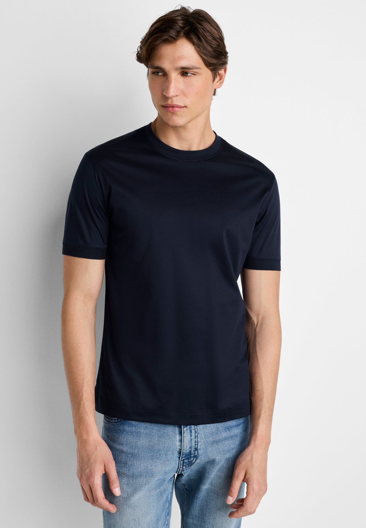 Sea Island | T-Shirt kurzarm, Swissmade Ready-to-Wear für Herren - navy
