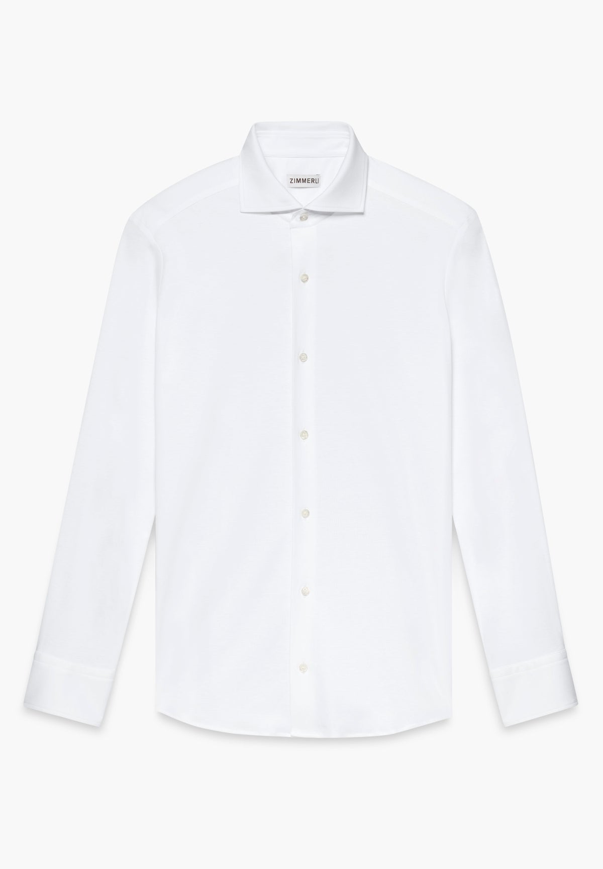 Sea Island | Button-through jersey shirt long sleeve - white