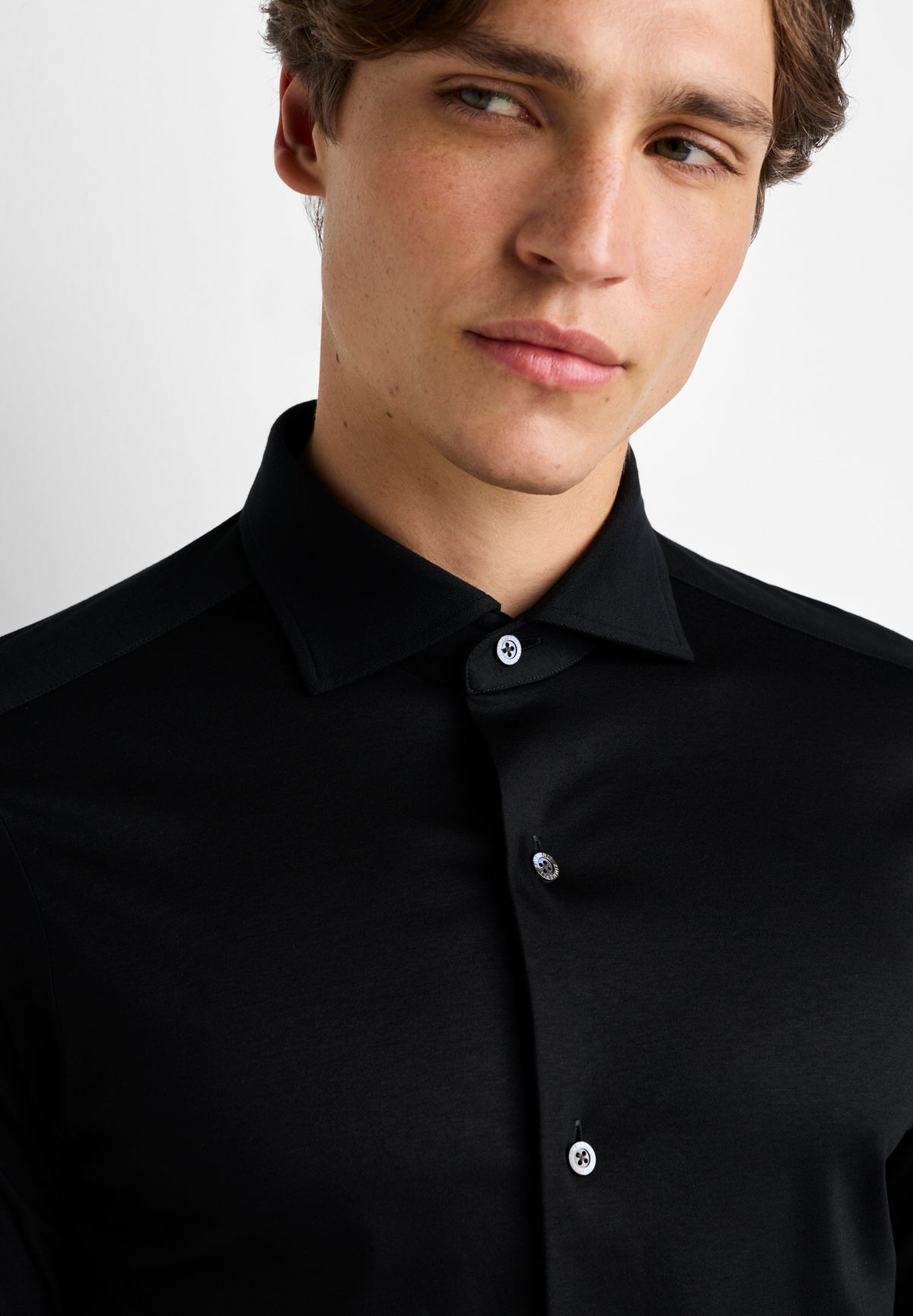 Sea Island | Button-through shirt long sleeve - black