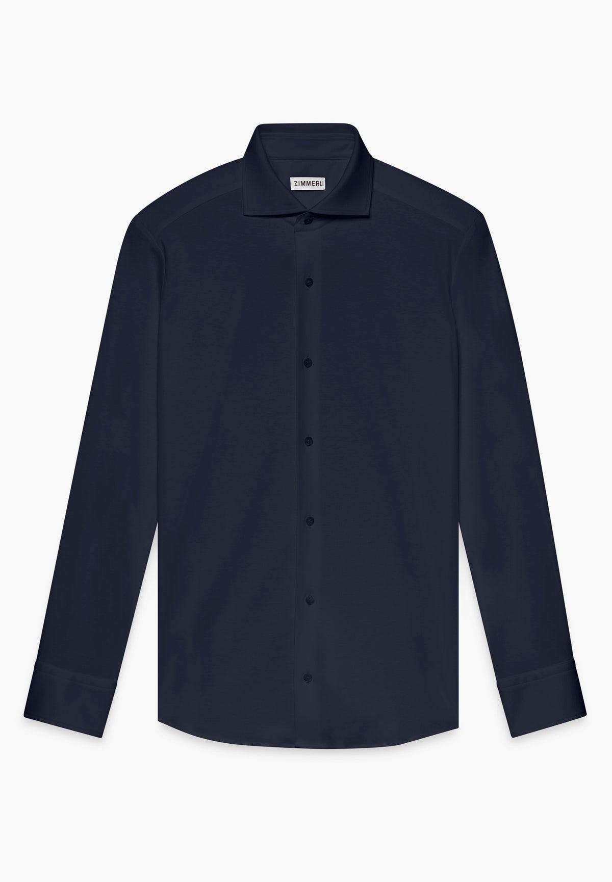 Sea Island | Button-through jersey shirt long sleeve - navy