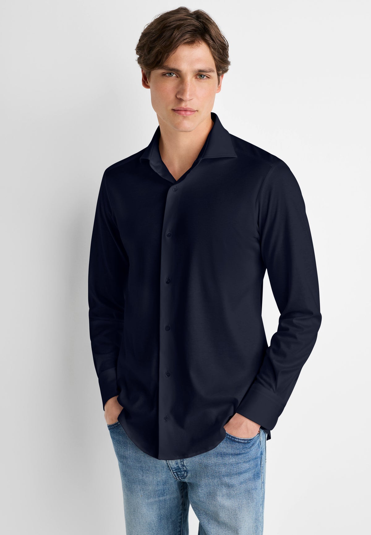 Sea Island | Button-through shirt long sleeve - navy