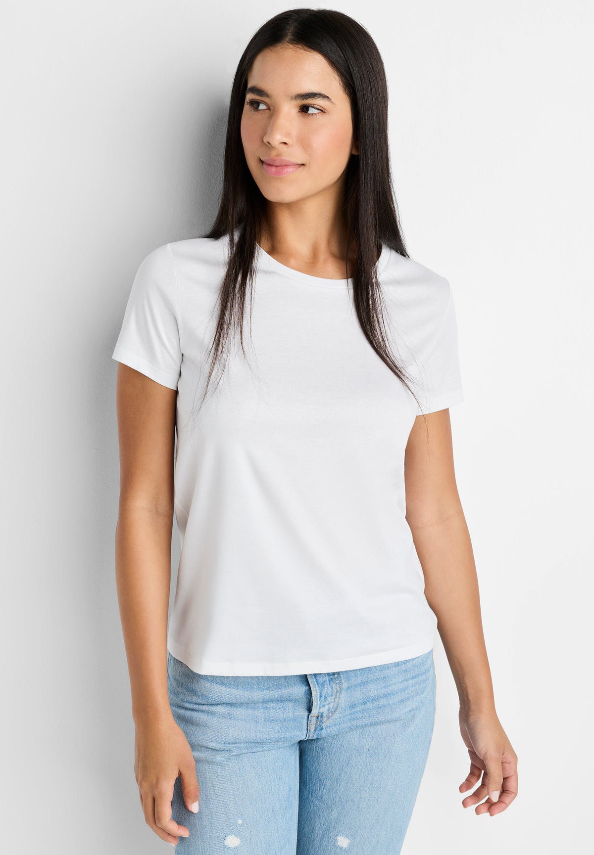 Sea Island | T-Shirt kurzarm, Swissmade Ready-to-Wear für Damen - weiss