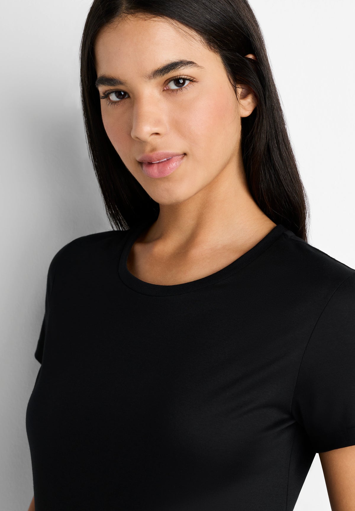Sea Island | T-Shirt kurzarm, Swissmade Ready-to-Wear für Damen - schwarz