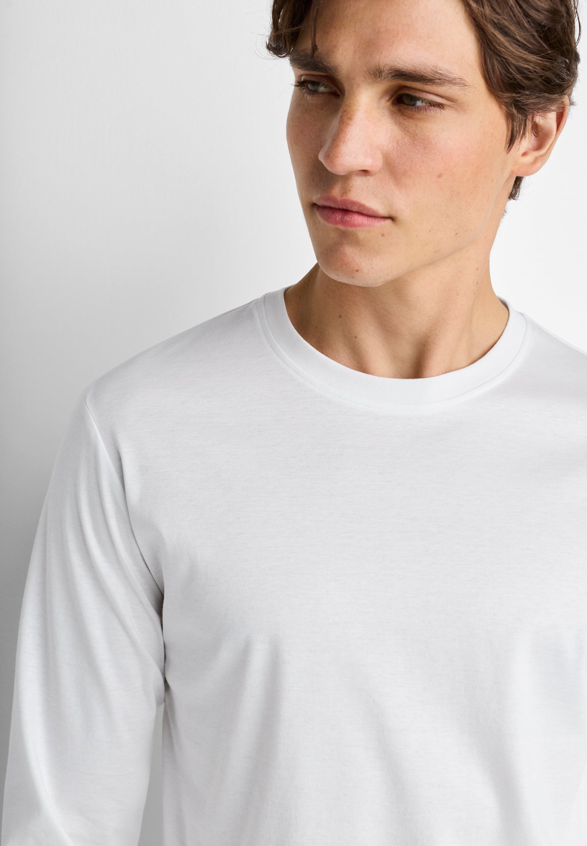 Sea Island | T-shirt long sleeve, Swissmade Ready-to-Wear for men - white