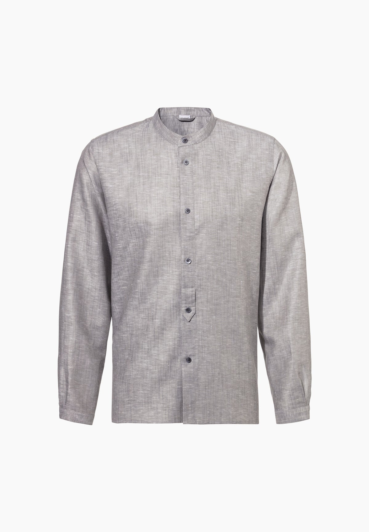 Linen Blend | T-Shirt Long Sleeve - greystone