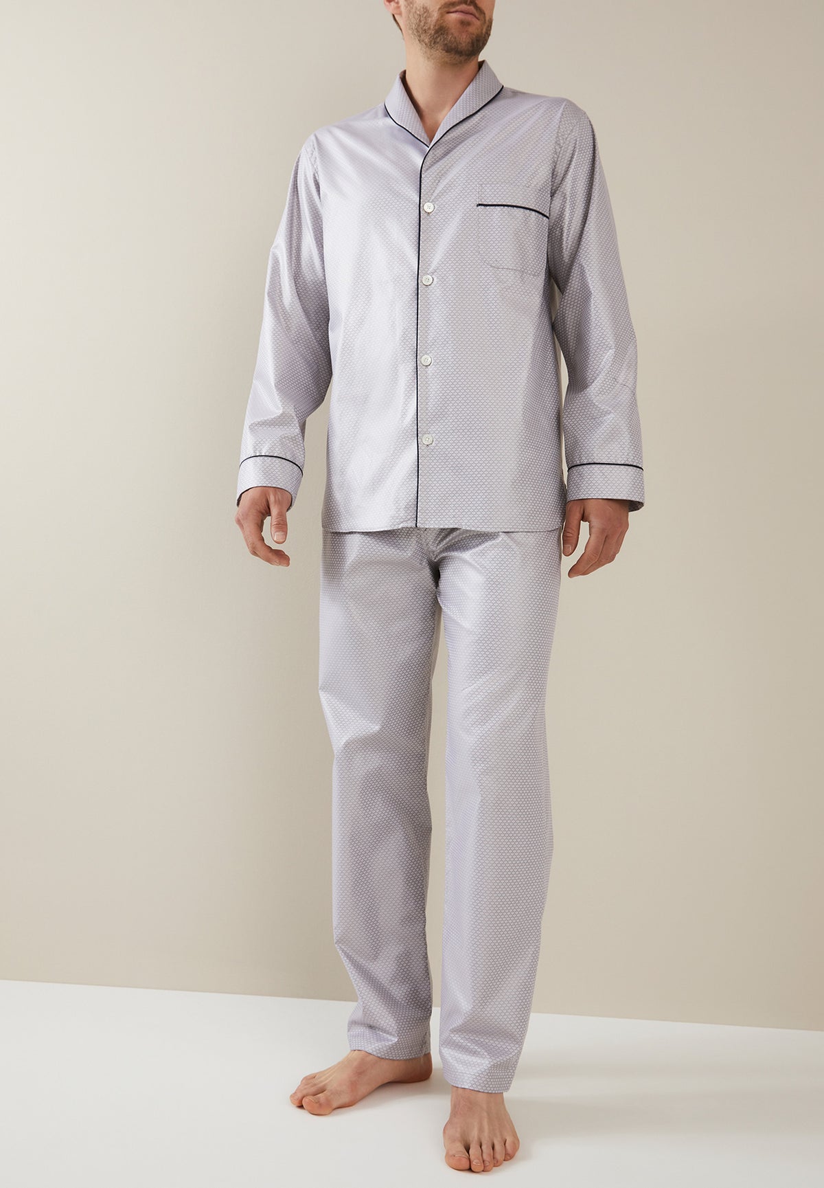 Luxury Jacquard | Pyjama longues - taupe