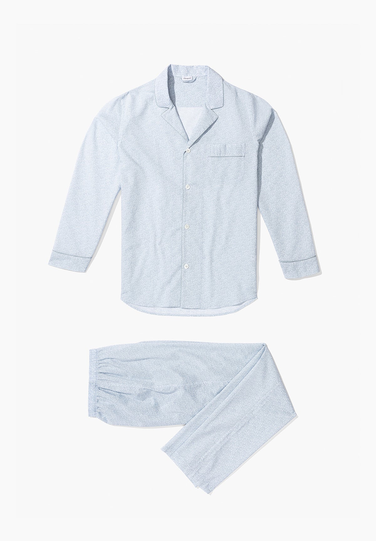Cotton Voile Print | Pyjama Long - light blue